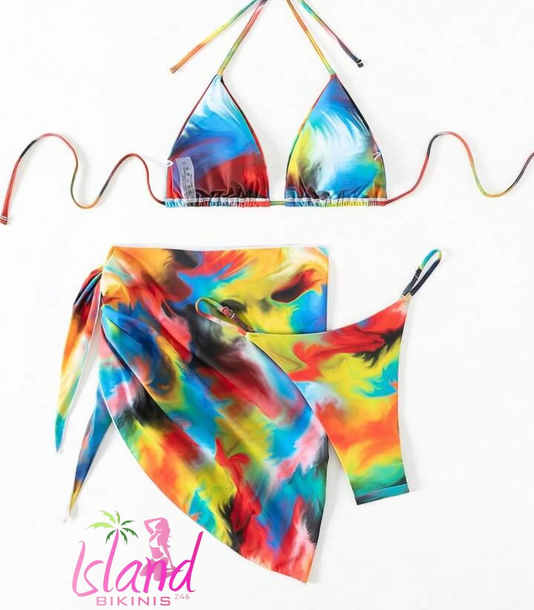 3-Piece Tie-Dye Bikini Set – $70 BDS (Small & Medium)
