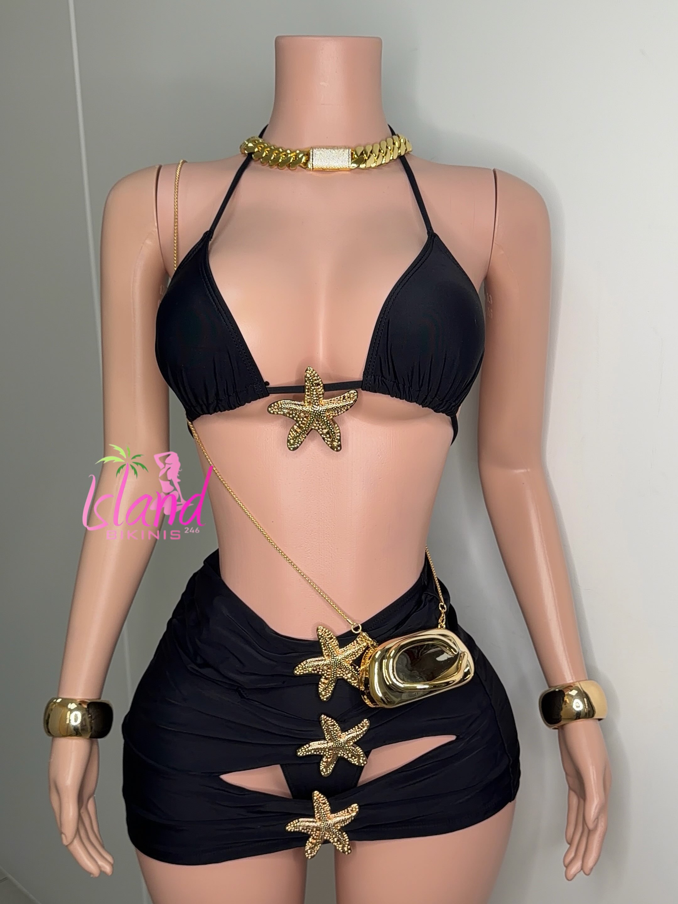 Black & Gold Starfish Bikini Set – $90 BDS
