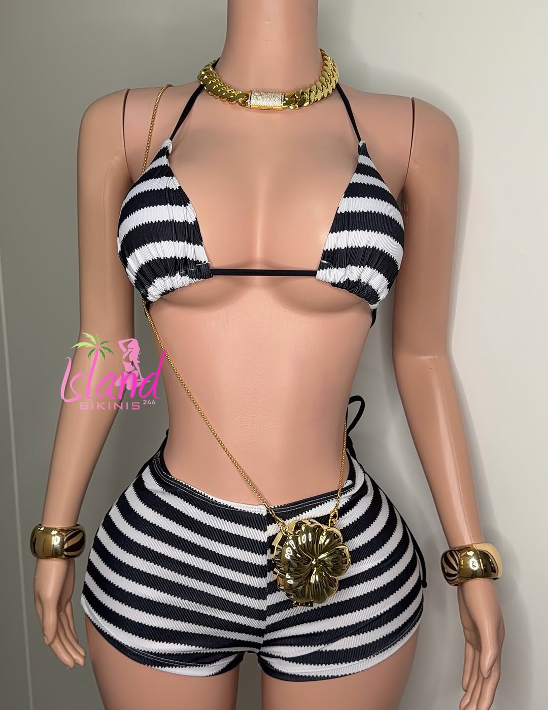 Striped Bikini Set – $90.00 BDS (Small & Medium)