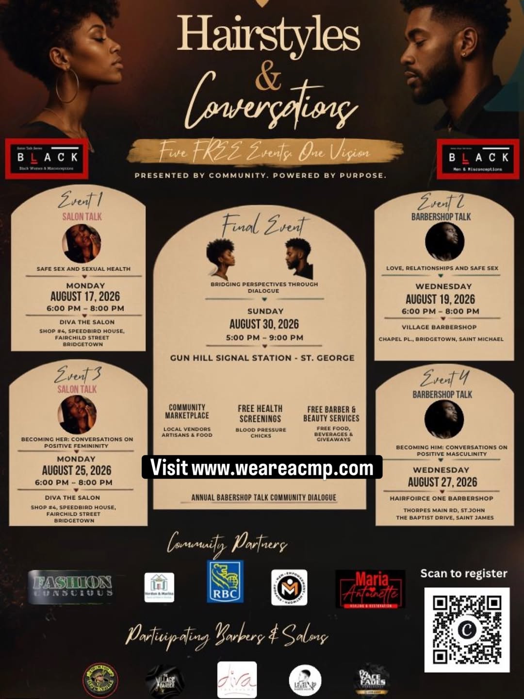 Hairstyles & Conversations: Barbados 2026 – Five FREE Community Events