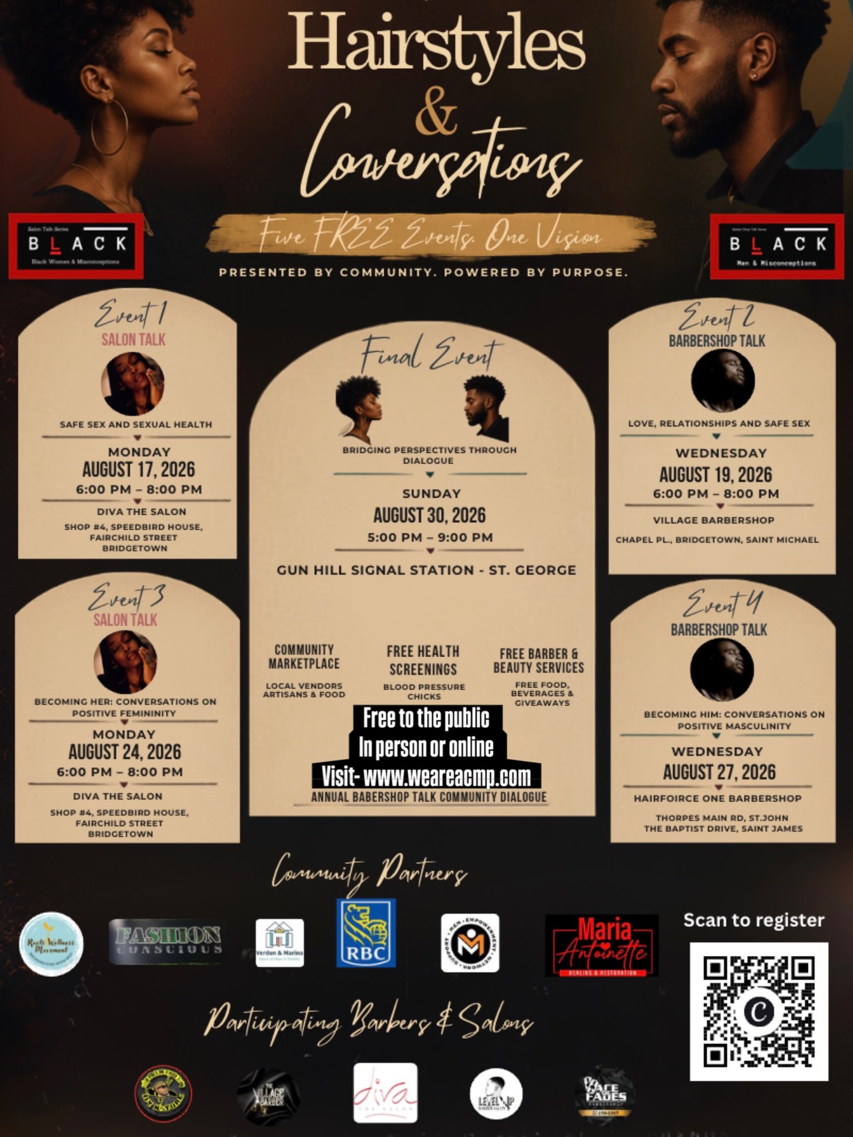 Hairstyles & Conversations: Barbados 2026 – Five FREE Community Events
