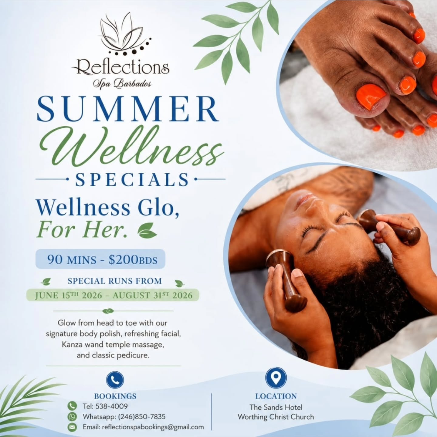 Summer Wellness Specials at Reflections Spa Barbados – From $180 BDS per person