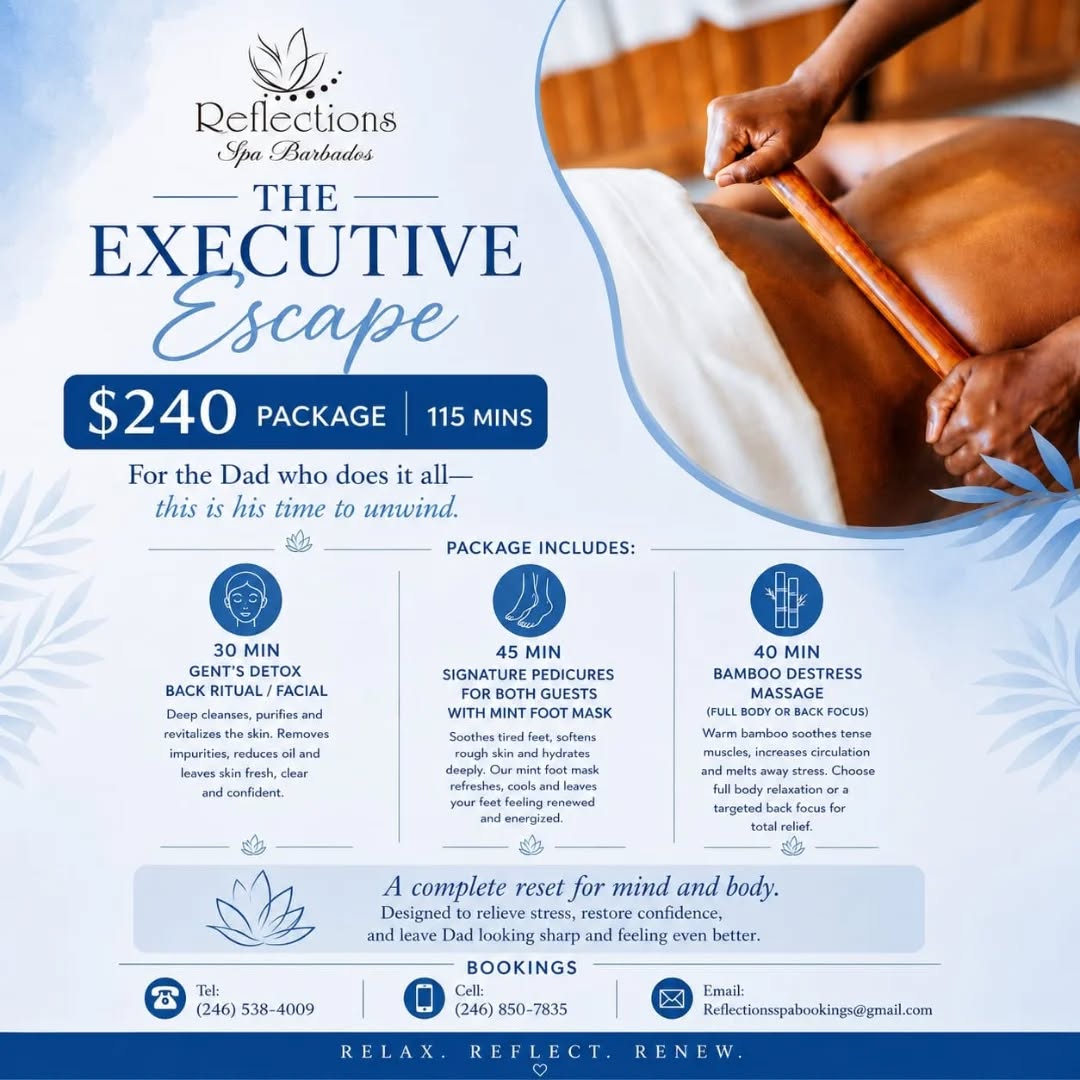 Reflections Spa Barbados – Father's Day Specials (June 1–30, 2026)