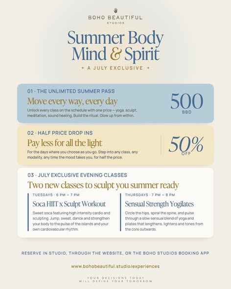 Soca HIIT x Sculpt – July Exclusive Classes with Michelle