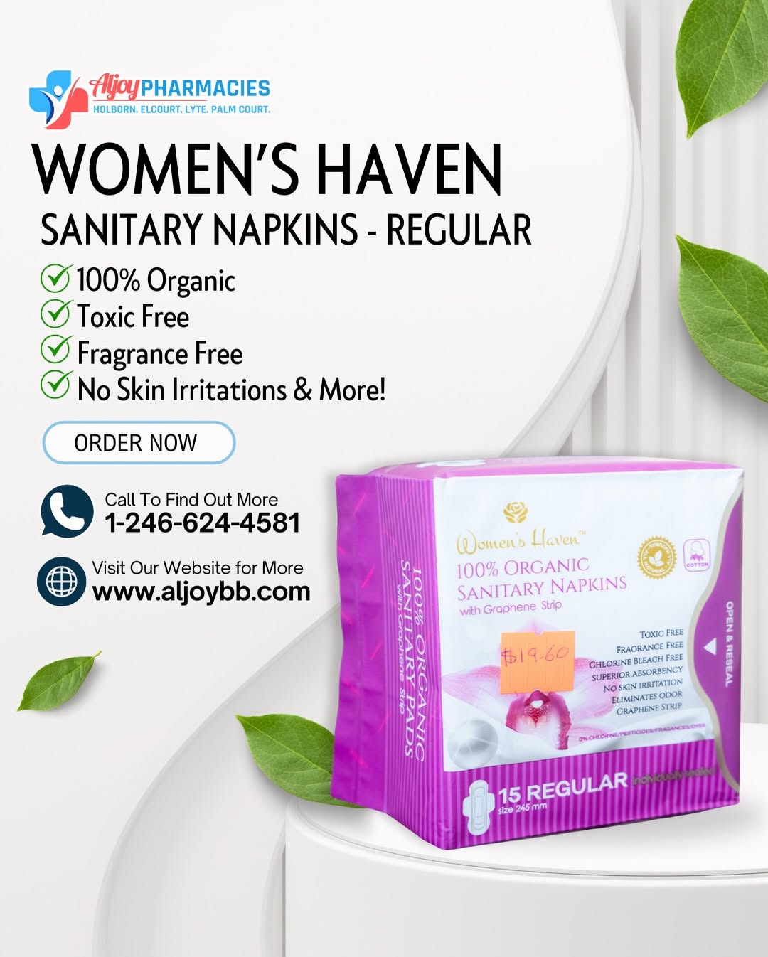 Women's Haven Organic Tampons - $23.90 at Aljoy Pharmacies