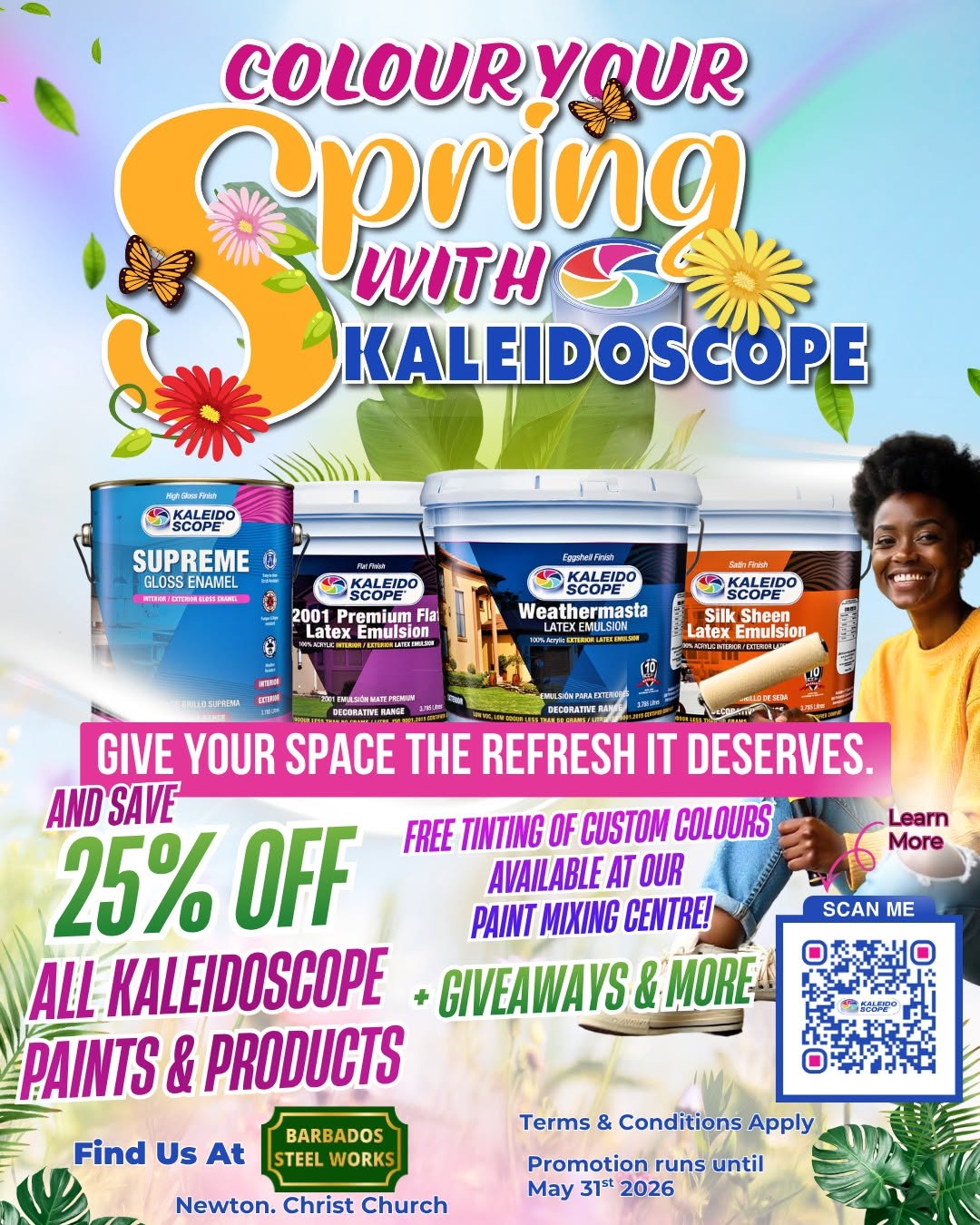 25% Off All Kaleidoscope Paints & Products at Barbados Steel Works