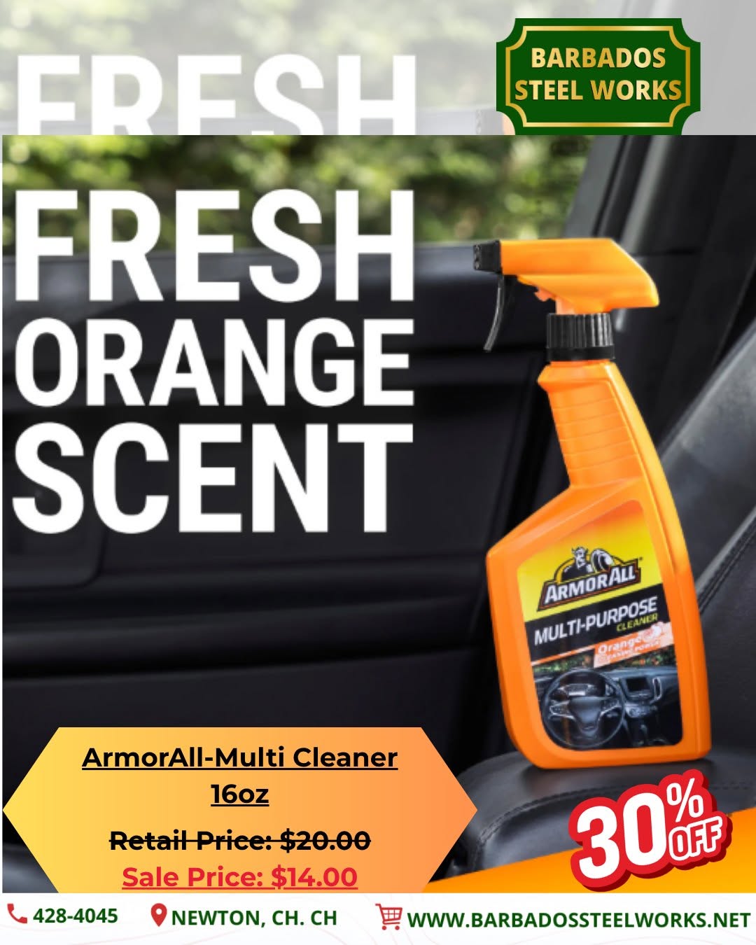 30% Off All Automotive Products at Barbados Steel Works