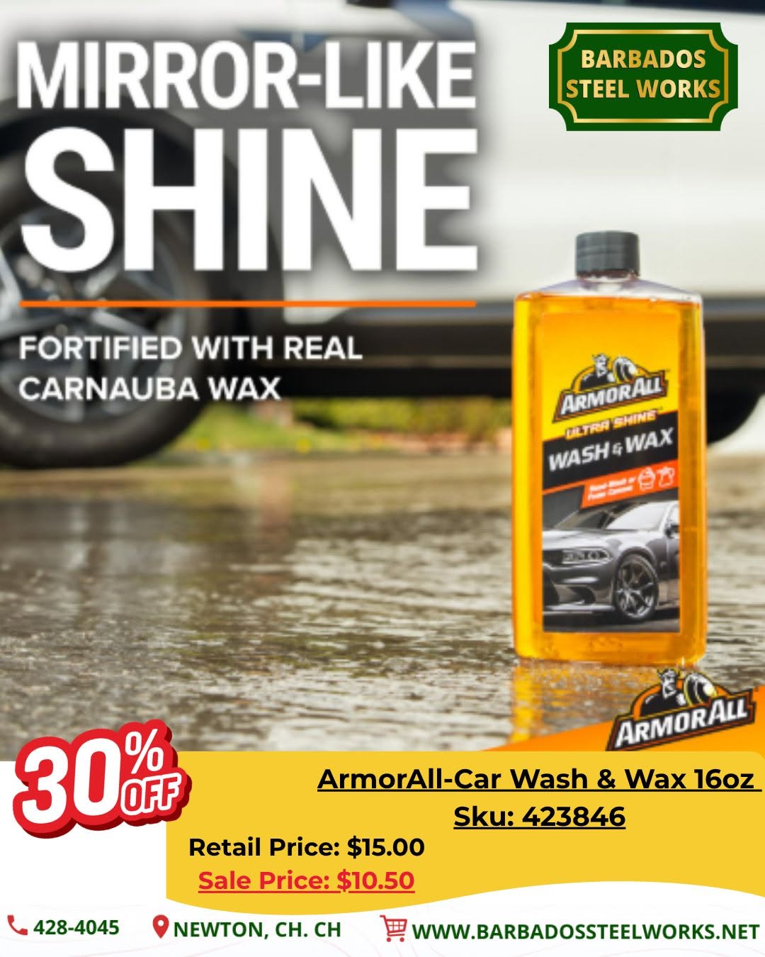 ArmorAll Car Wash & Wax 16oz - 30% Off at Barbados Steel Works