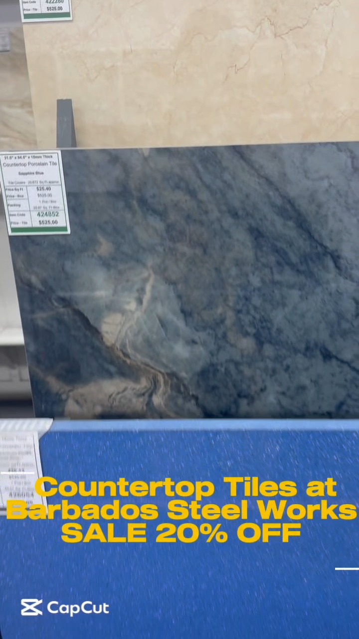 Countertop Tiles Sale – 20% Off at Barbados Steel Works