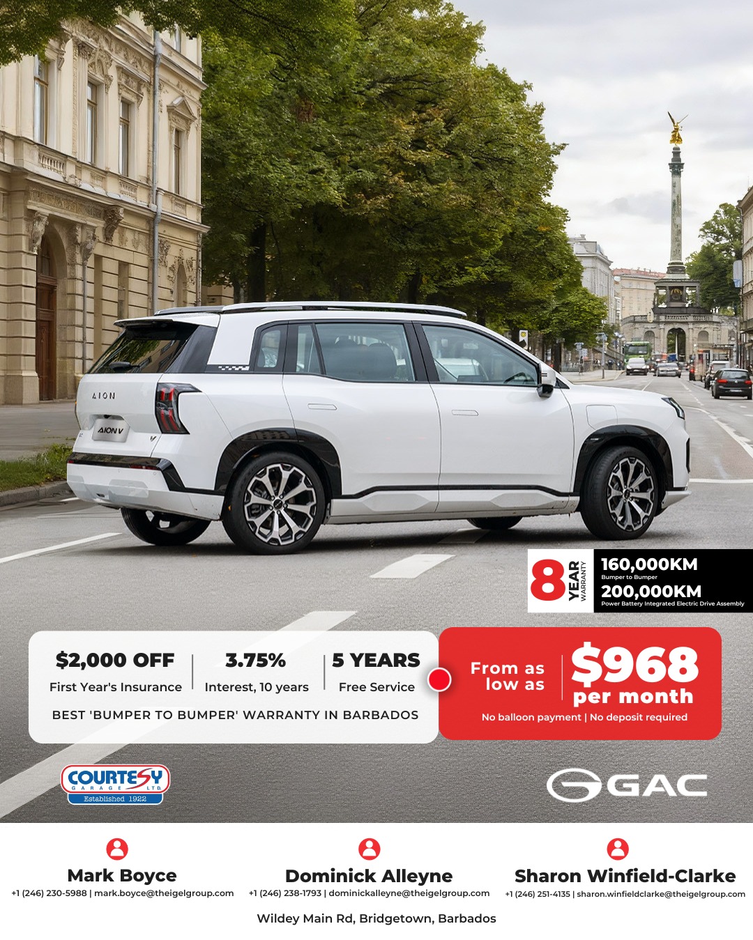 Drive for Free with the AION V – $2,400 Electricity Credit, 5 Years Free Servicing & $2,000 Towards Insurance