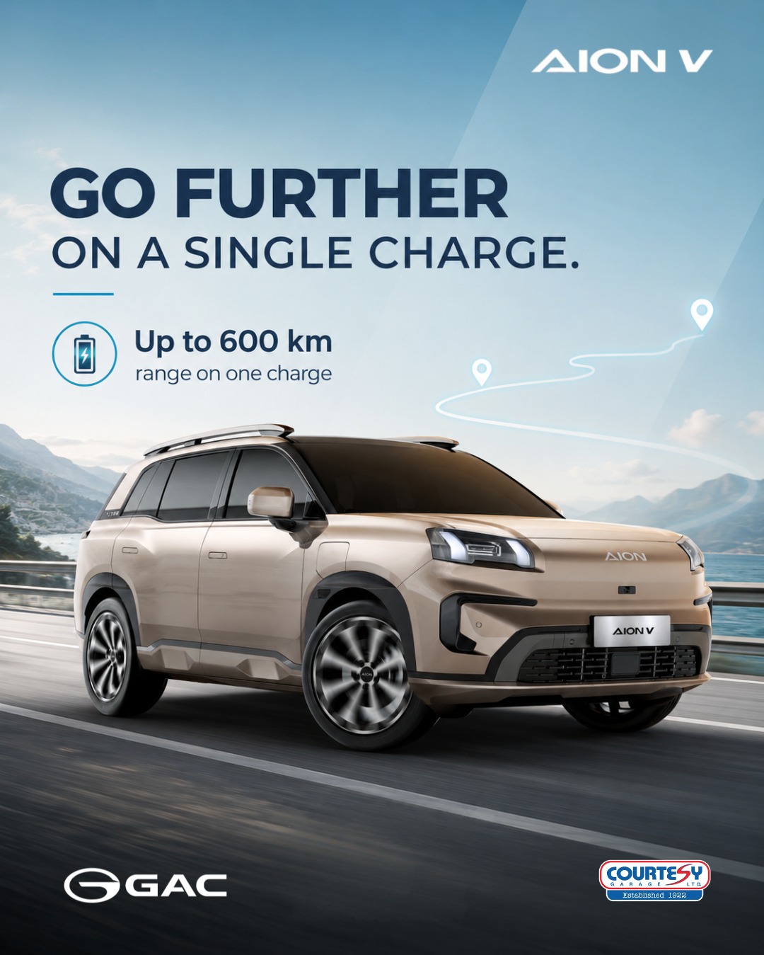 Drive for Free with the AION V – $2,400 Electricity Credit, 5 Years Free Servicing & $2,000 Towards Insurance