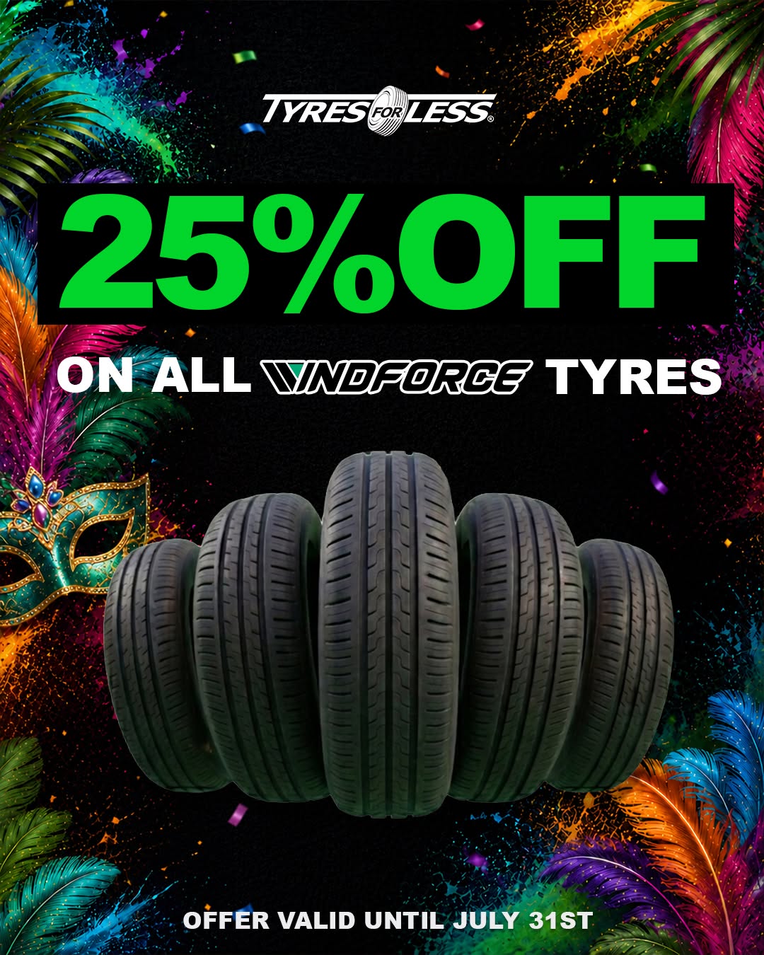 25% Off All Windforce Tyres at Tyres For Less