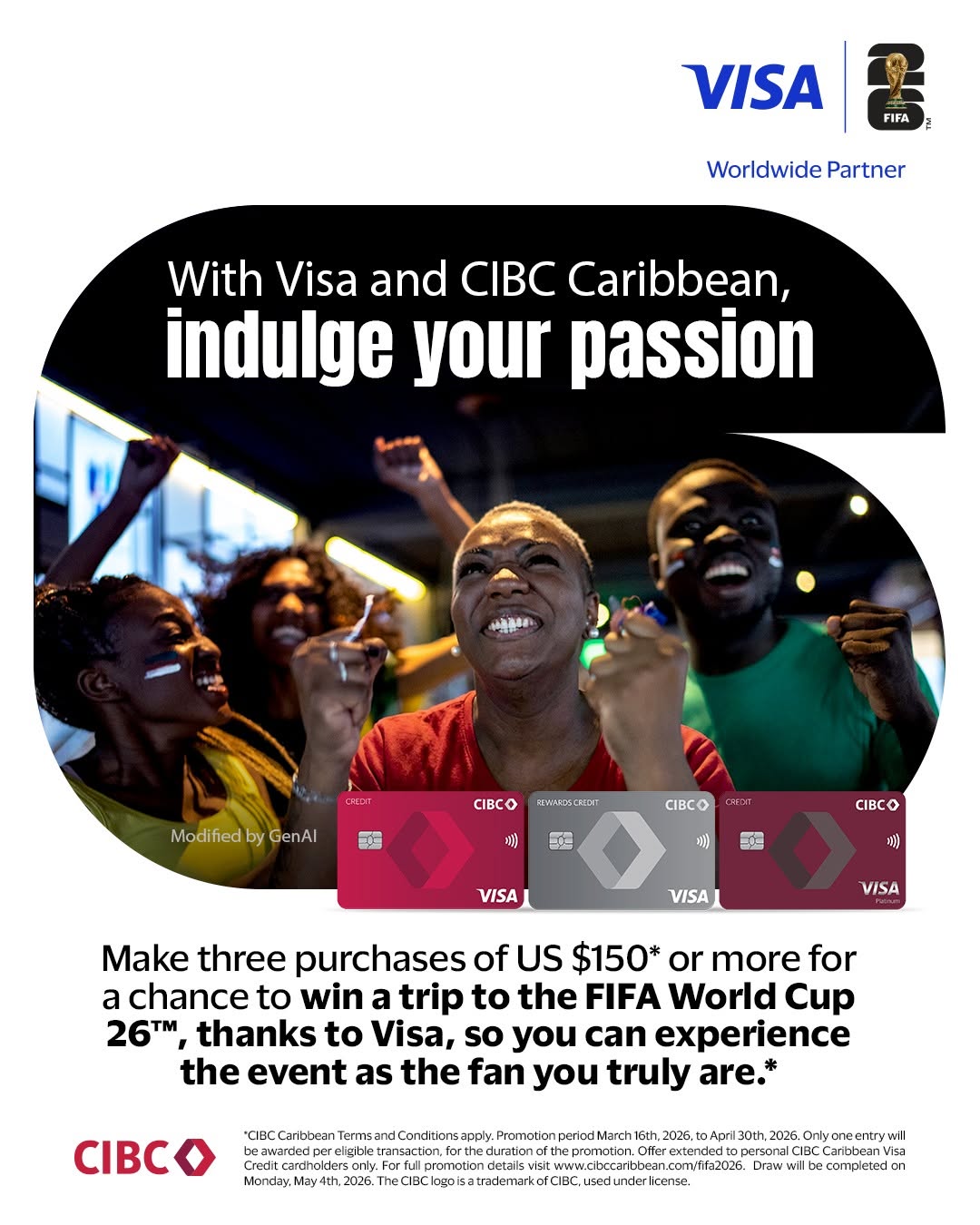 Win a FIFA World Cup 2026 Trip with CIBC Caribbean Visa