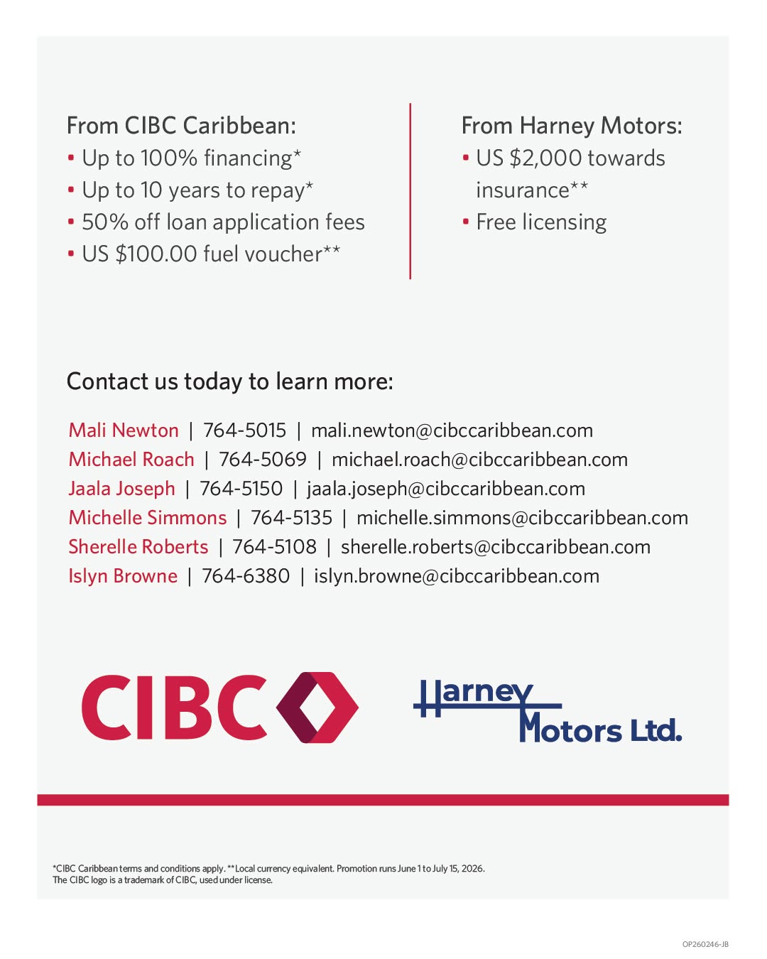 CIBC Caribbean & Harney Motors Pop-Up: Exclusive Car Financing Deals