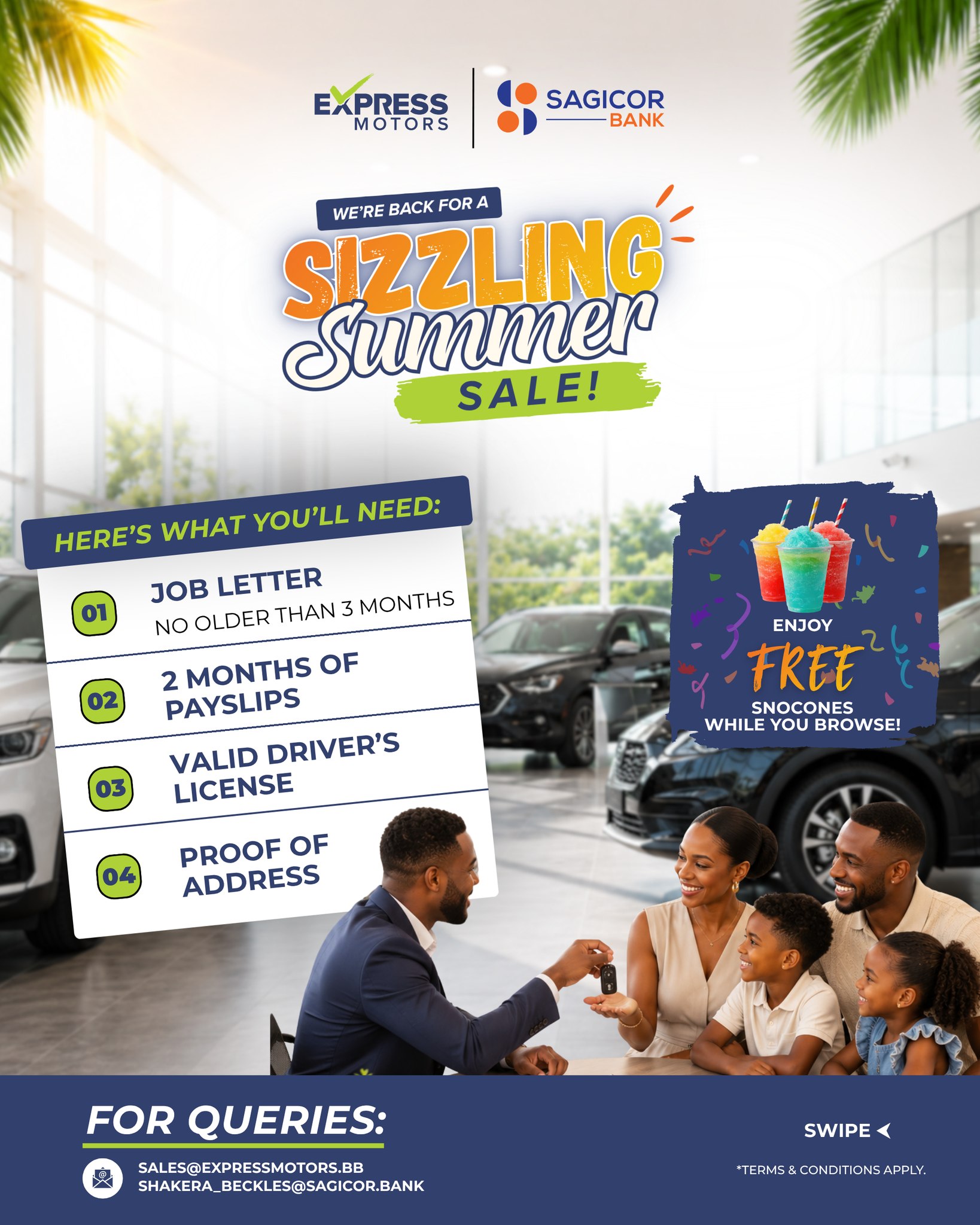 Express Motors & Sagicor Bank Sizzling Summer Sale – 3 Days Only
