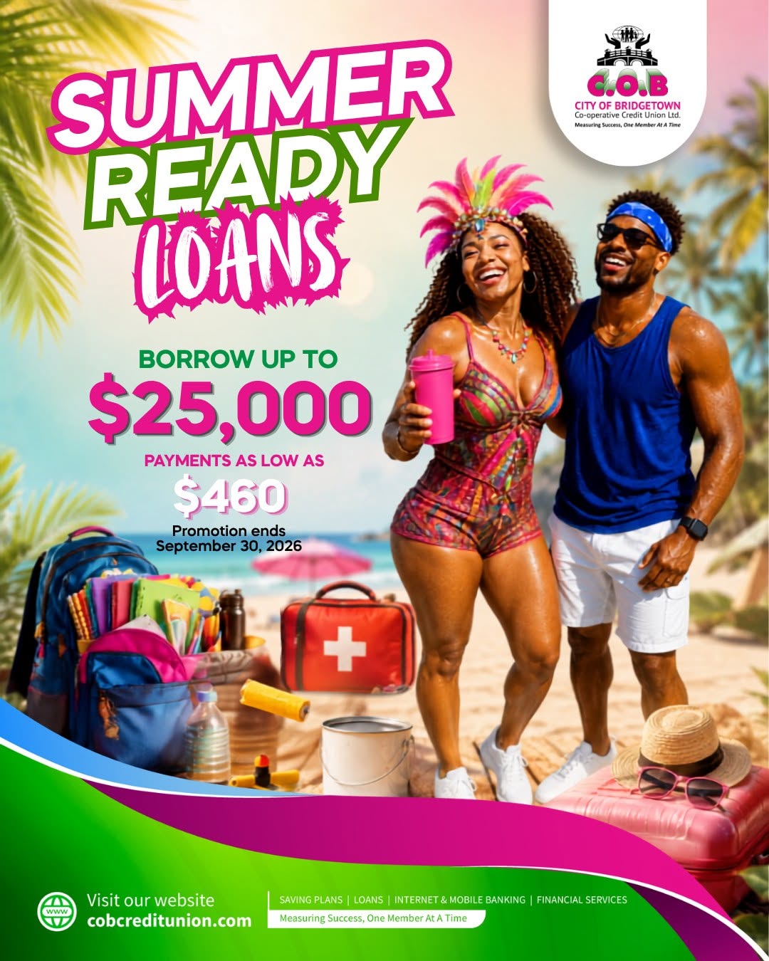 COB Credit Union Summer Ready Loans – Borrow Up to $25,000