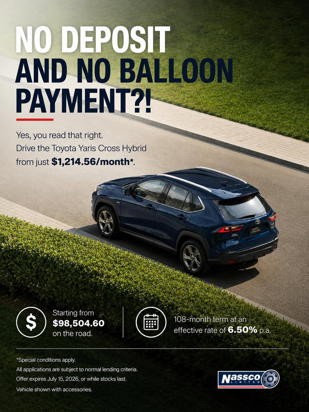 Toyota Yaris Cross Hybrid – No Deposit, No Balloon Payment from $1,214.56/month