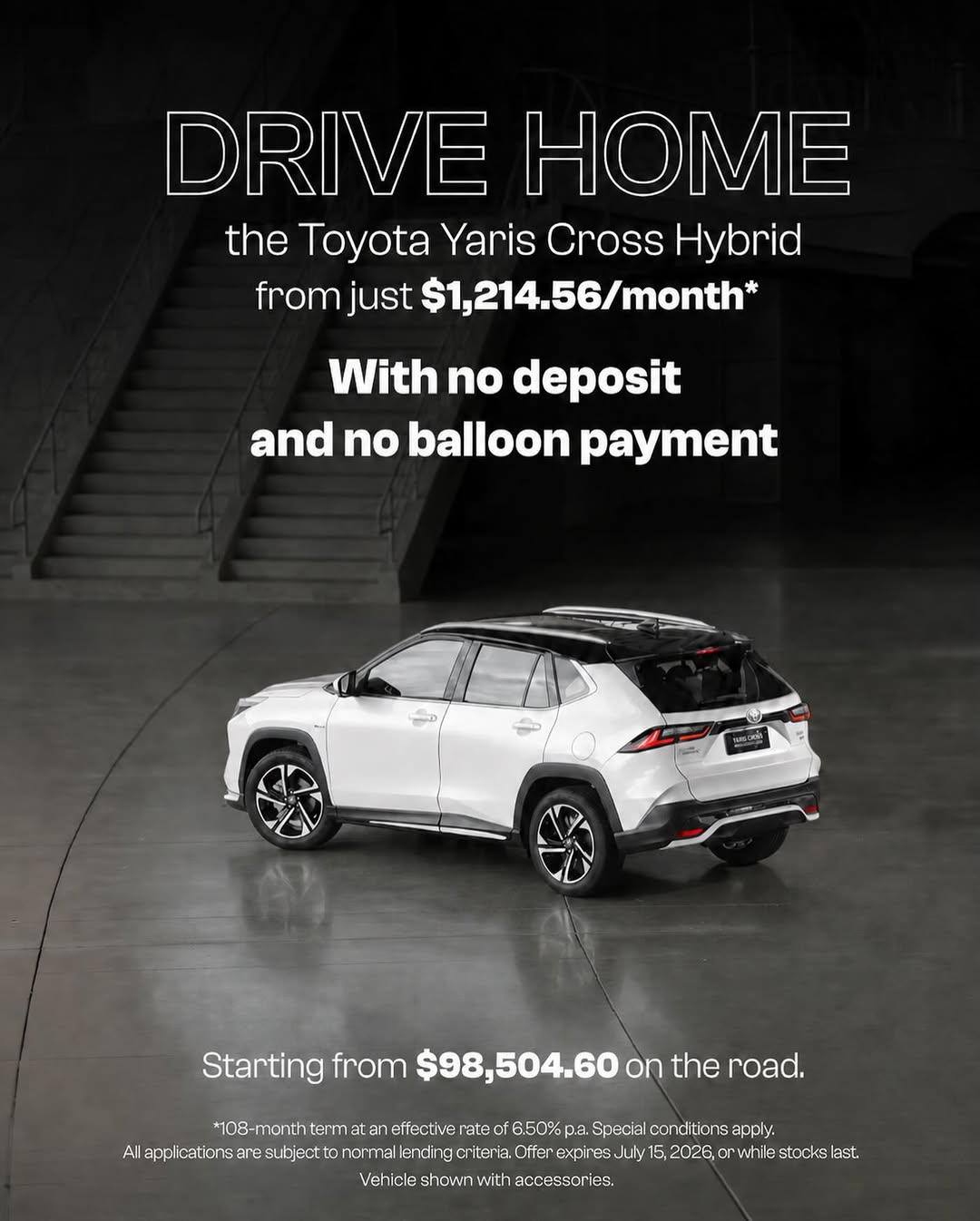 Toyota Yaris Cross Hybrid – No Deposit, No Balloon Payment from $1,214.56/month