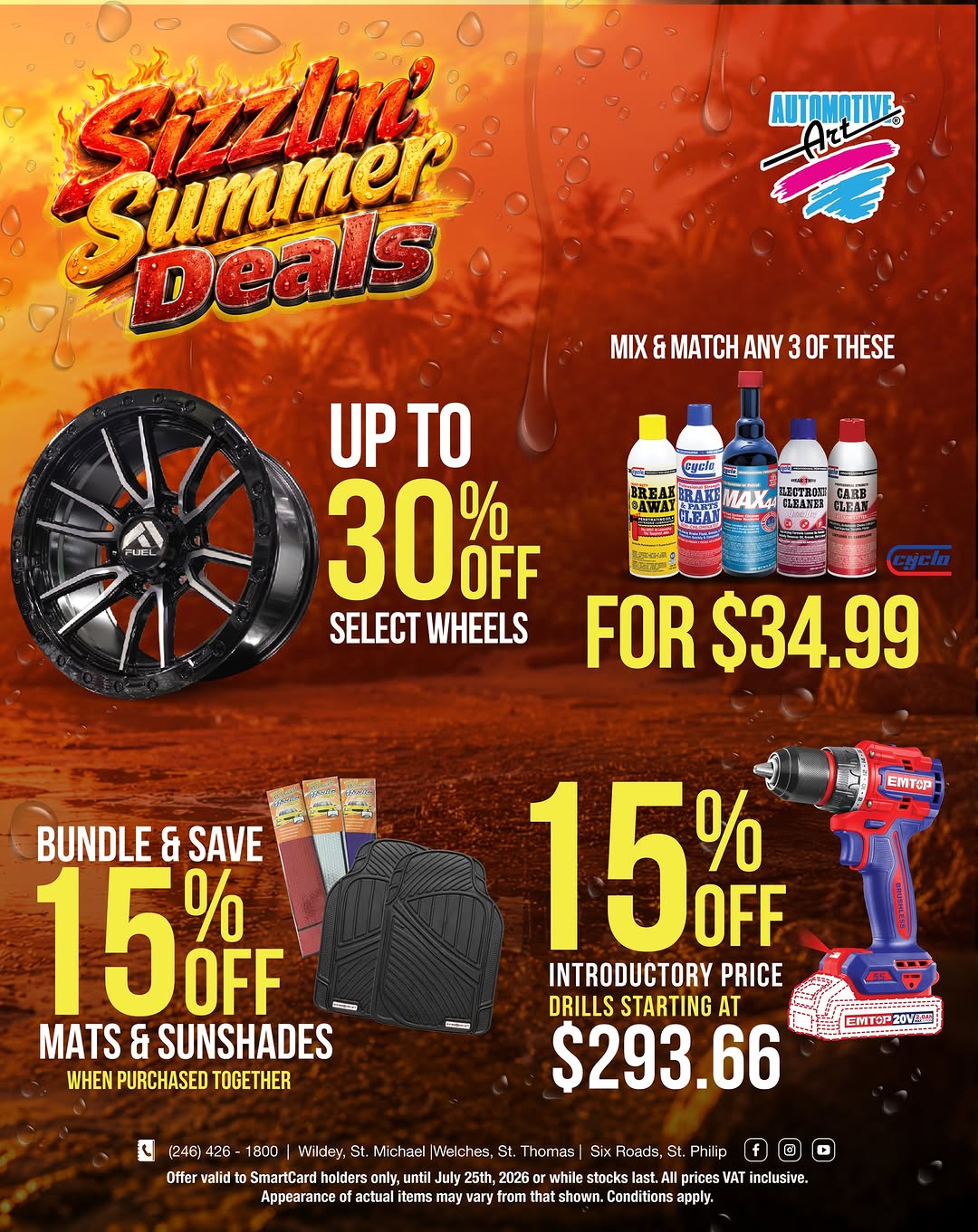 Automotive Art Sizzlin' Summer Deals – Up to 25% Off Tyres, Tools, Wiper Sets & More