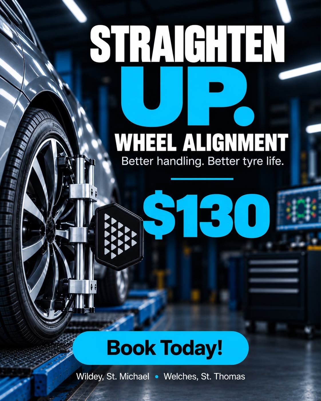 Wheel Alignment for $130 at Automotive Art