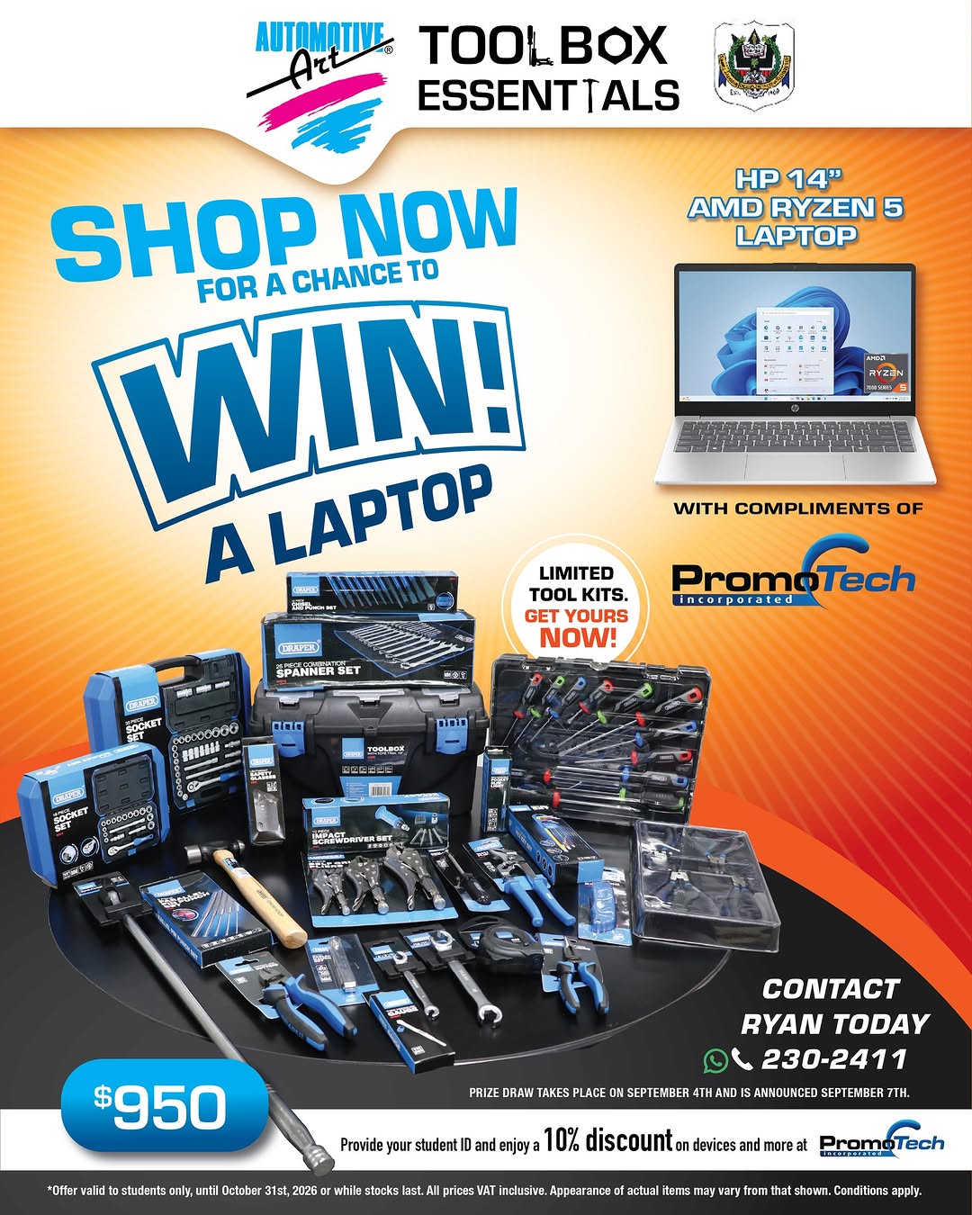 SJPI Students Toolbox Essentials Kit – $950 + Win a Laptop