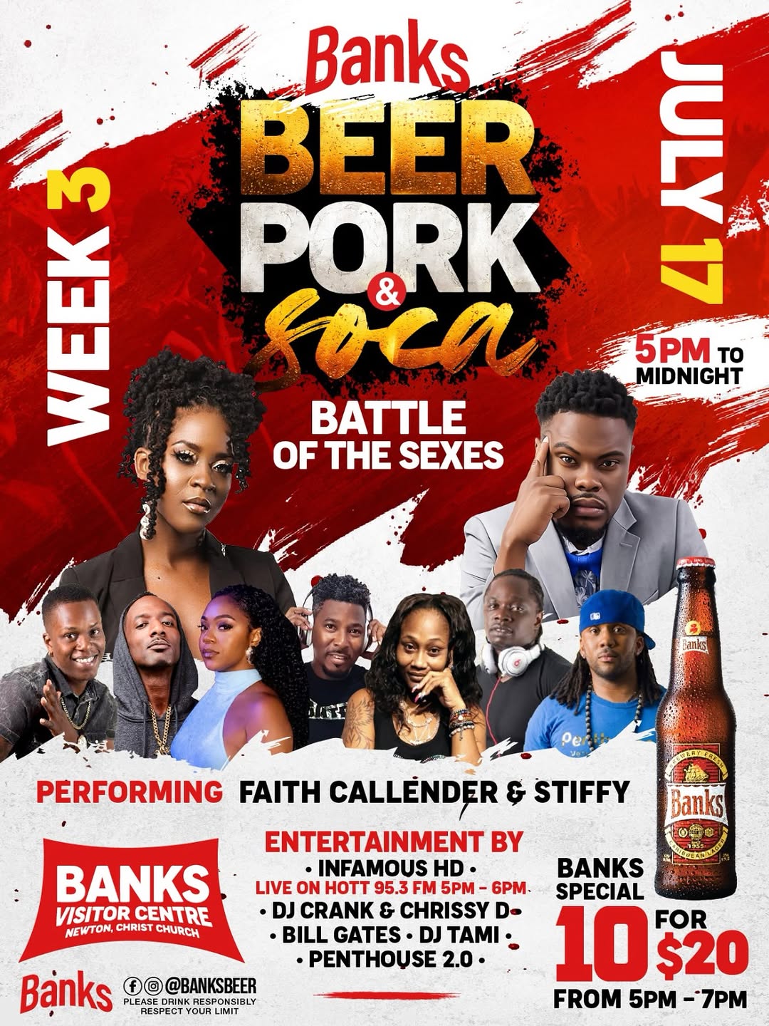 Banks Beer, Pork & Soca – Battle of the Sexes (Week 3)