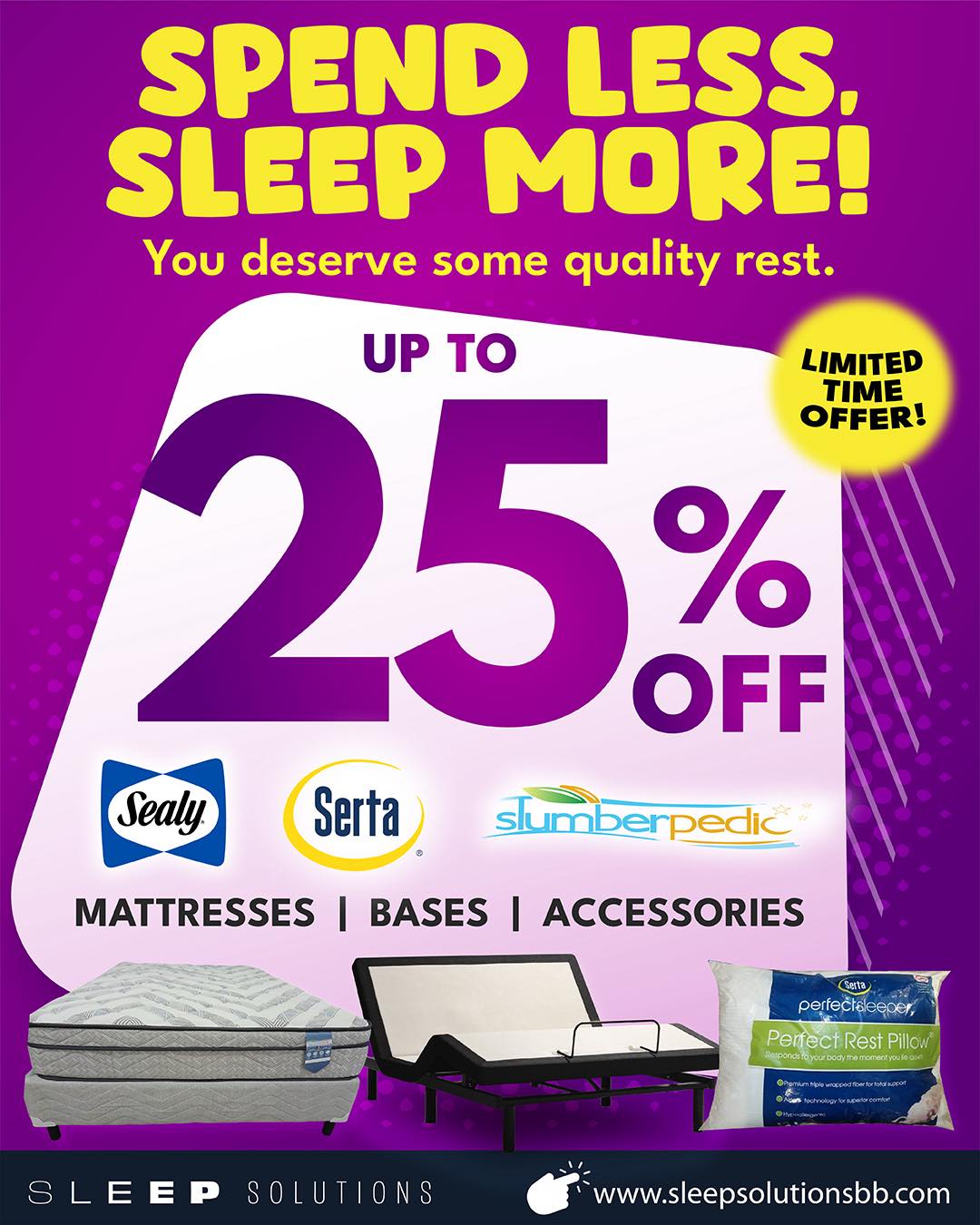 Spend Less, Sleep More – Up to 25% Off Mattresses, Bases & Accessories at Sleep Solutions Barbados