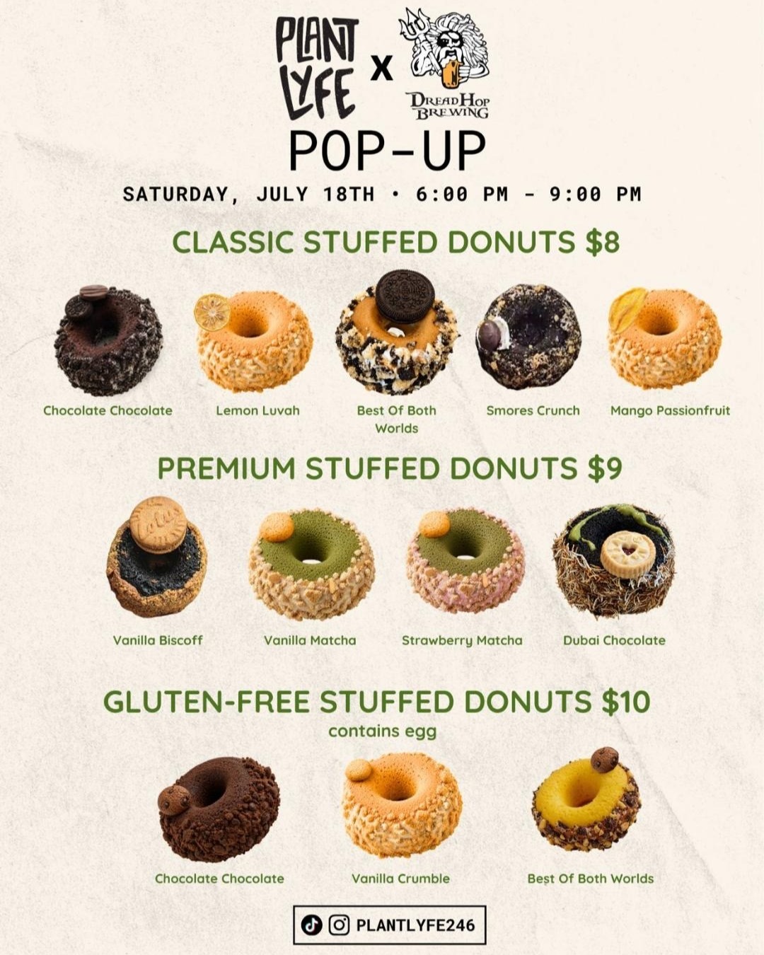 Plant Lyfe x DreadHop Brewing Pop-Up – Stuffed Donuts & Fishcake Cones