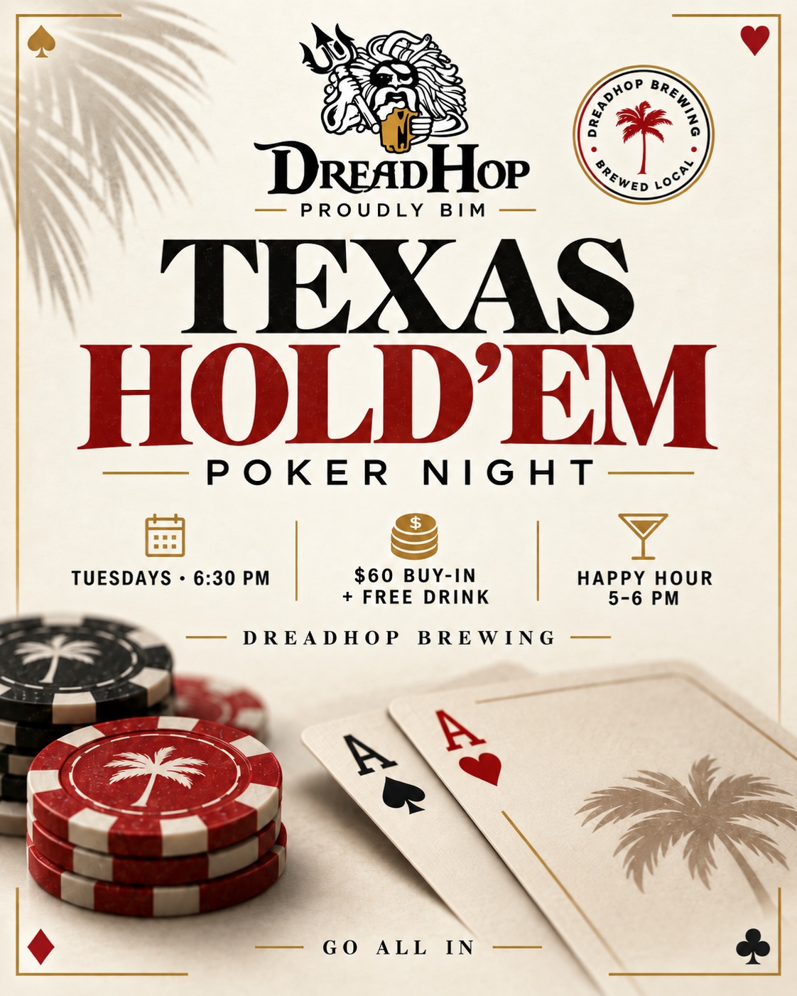 Texas Hold'Em Poker Night at DreadHop Brewing – Every Tuesday