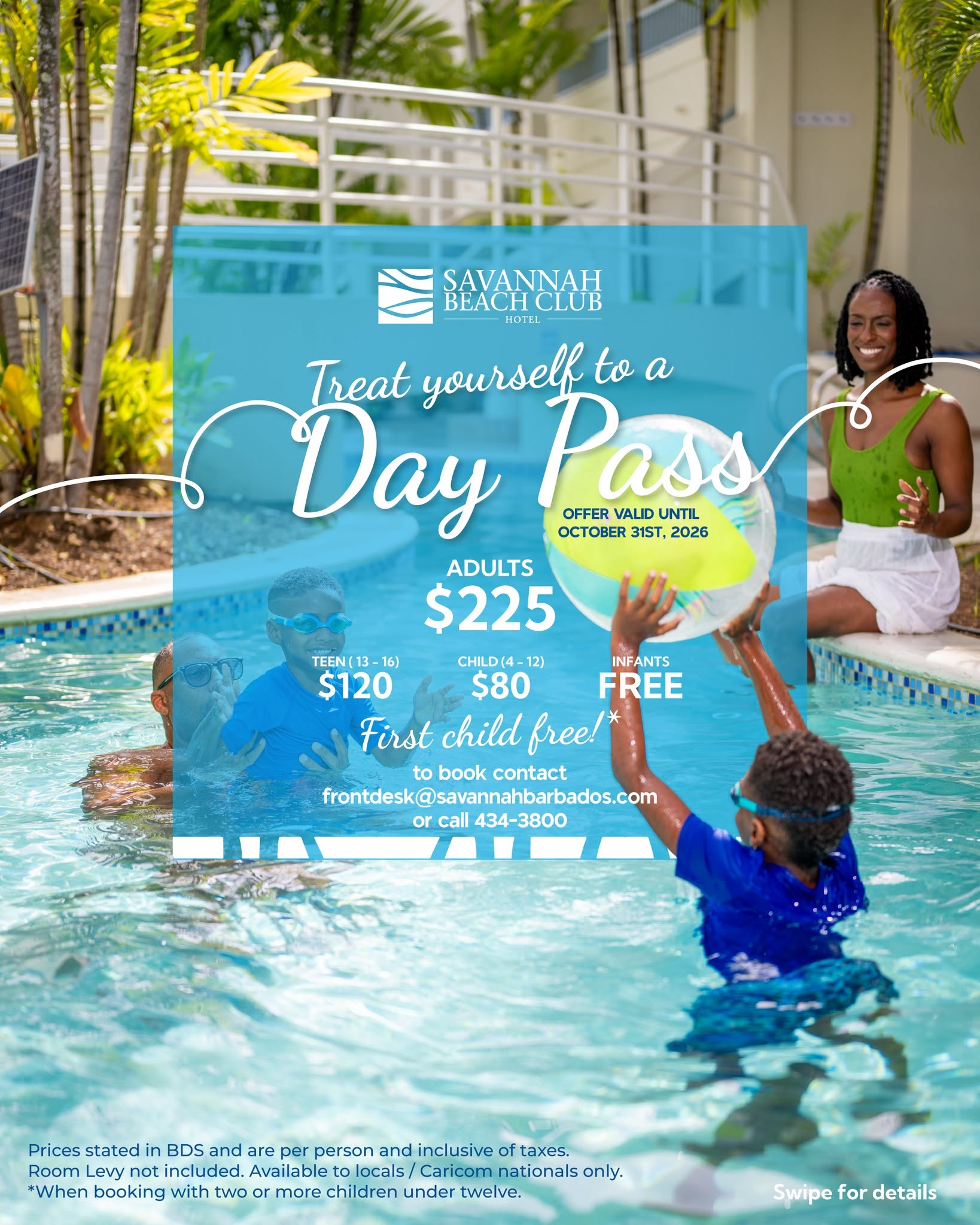 Summer Staycation at Savannah Beach Club – From $360 BDS per night