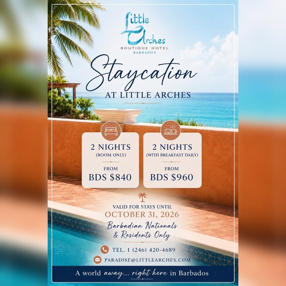 Staycation Special at Little Arches – Barbadian Nationals & Residents Only