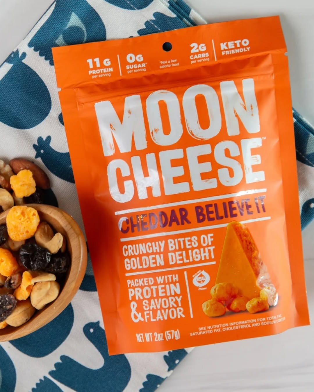 Moon Cheese Crunchy Bites – Oh My Gouda & Cheddar Believe It at $10.99 each