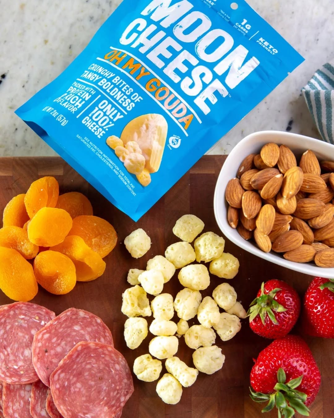 Moon Cheese Crunchy Bites – Oh My Gouda & Cheddar Believe It at $10.99 each