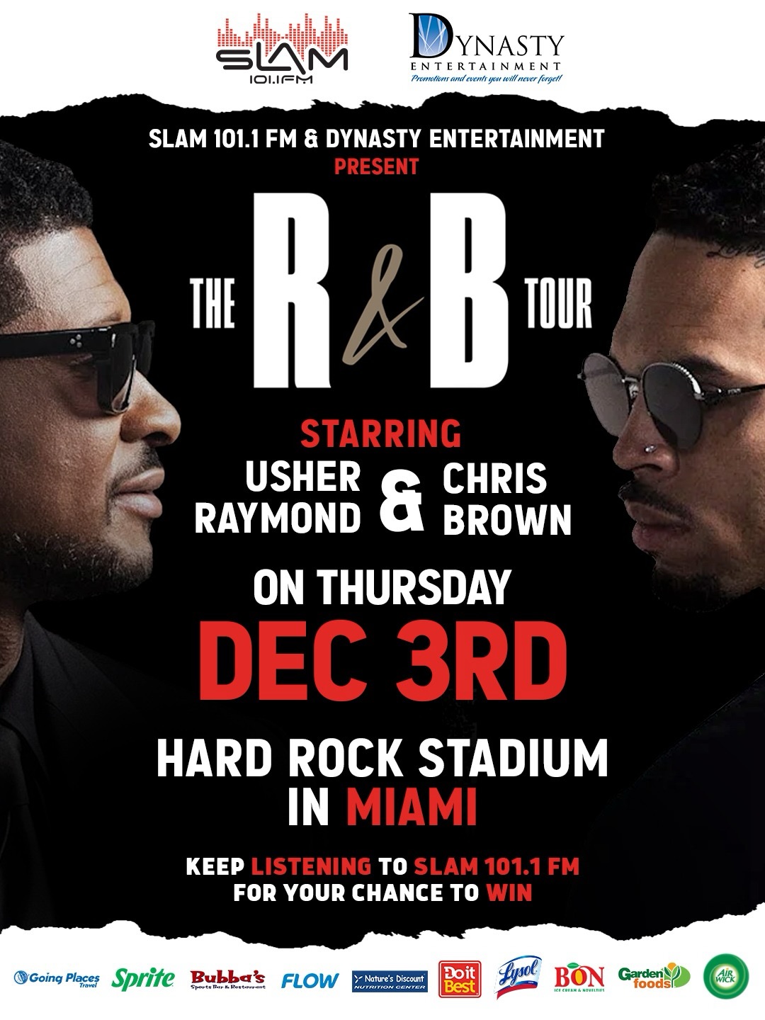 Win a Trip to Miami for The R&B Tour – Spend BBD $100 at Going Places Travel