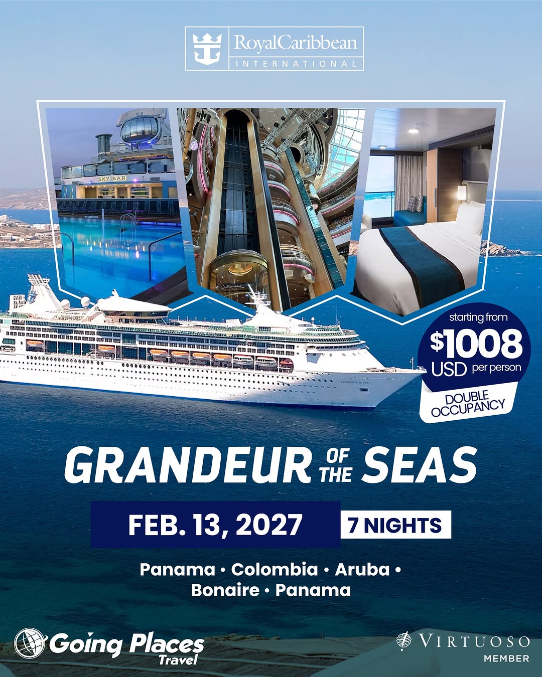 Royal Caribbean Grandeur of the Seas – 7-Night Cruises from $885 USD per person