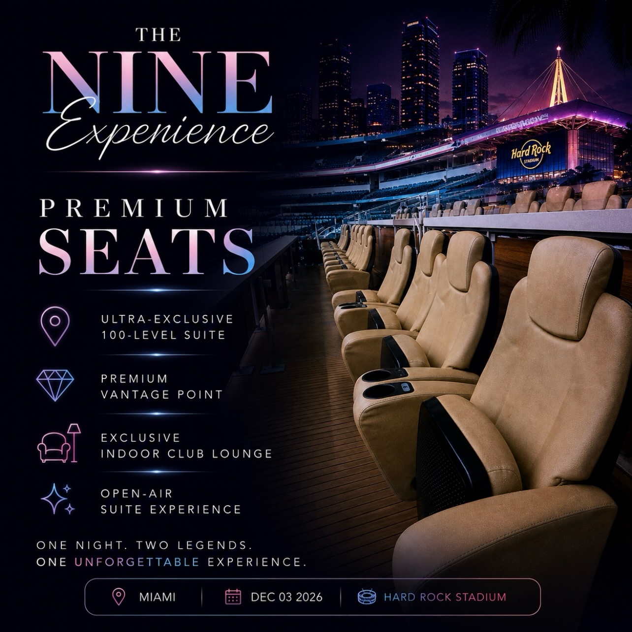 The Nine Experience – Usher & Chris Brown Live in Miami (VIP Package)