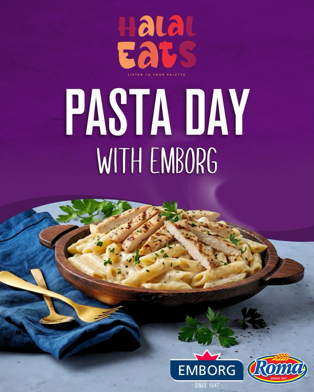 Pasta Day at Halal Eats – Mondays & Wednesdays Special Menu (Sept 1 – Oct 31, 2026)