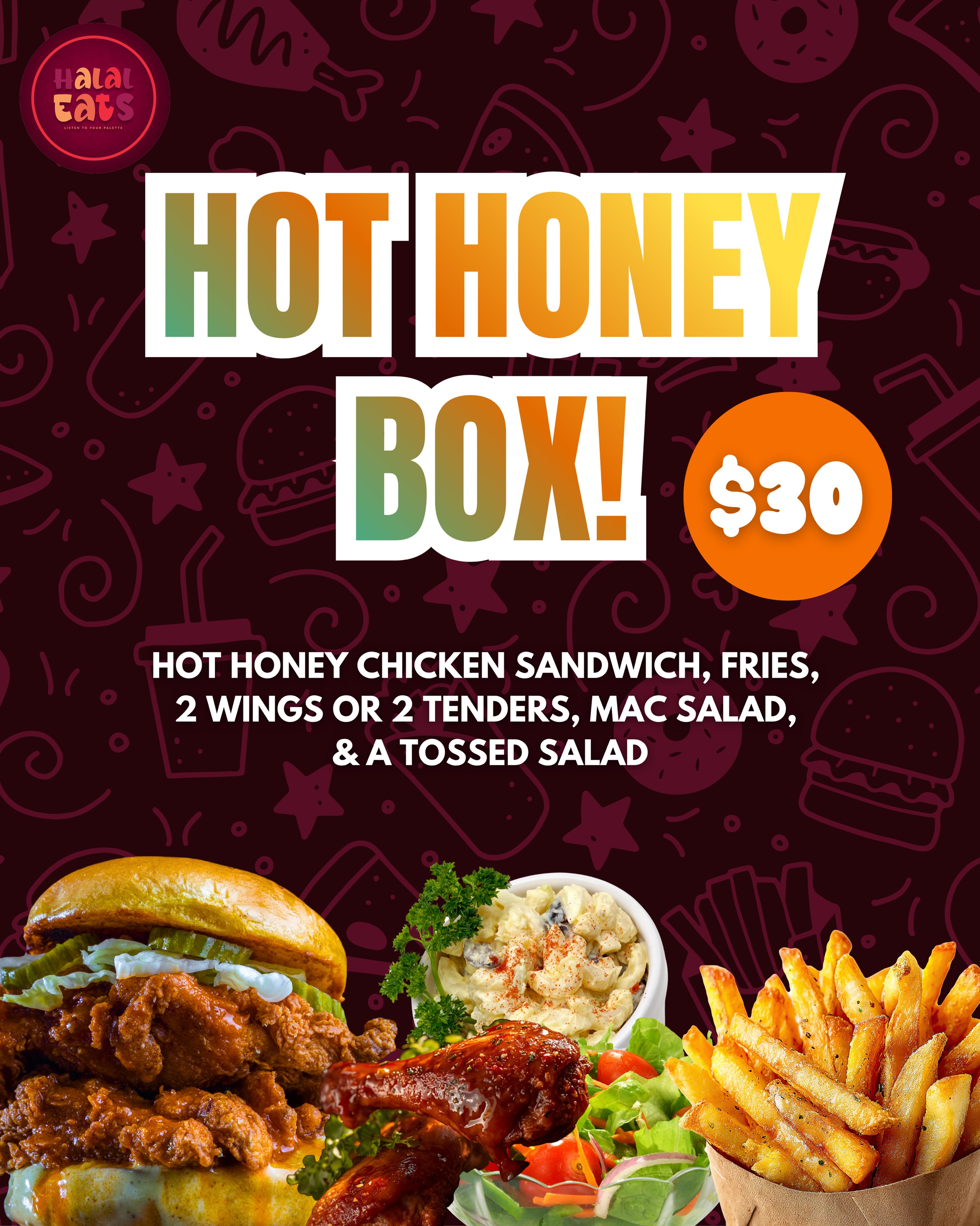 Hot Honey Box – $30 Meal Bundle at Halal Eats