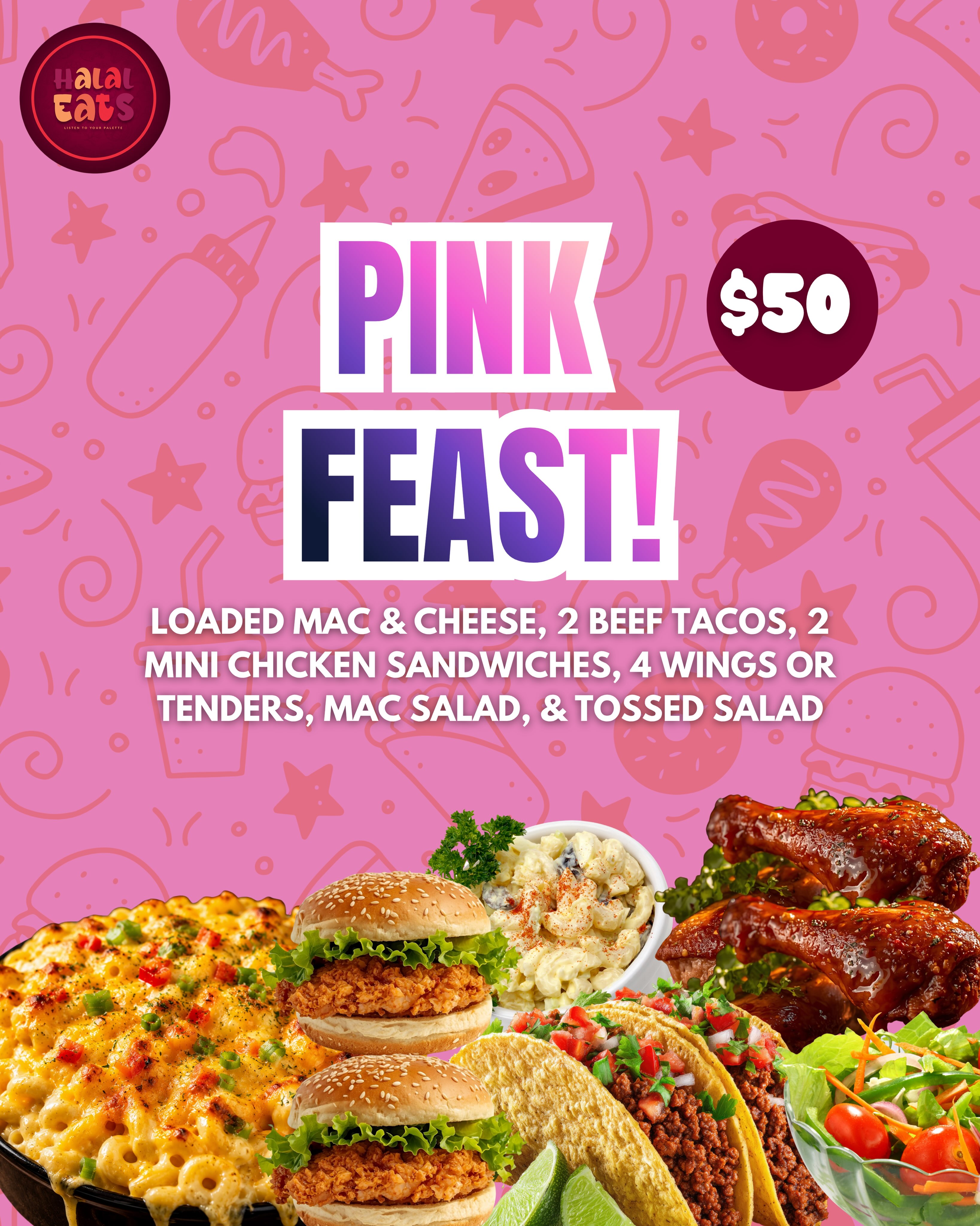 Pink Feast Meal Bundle - $50