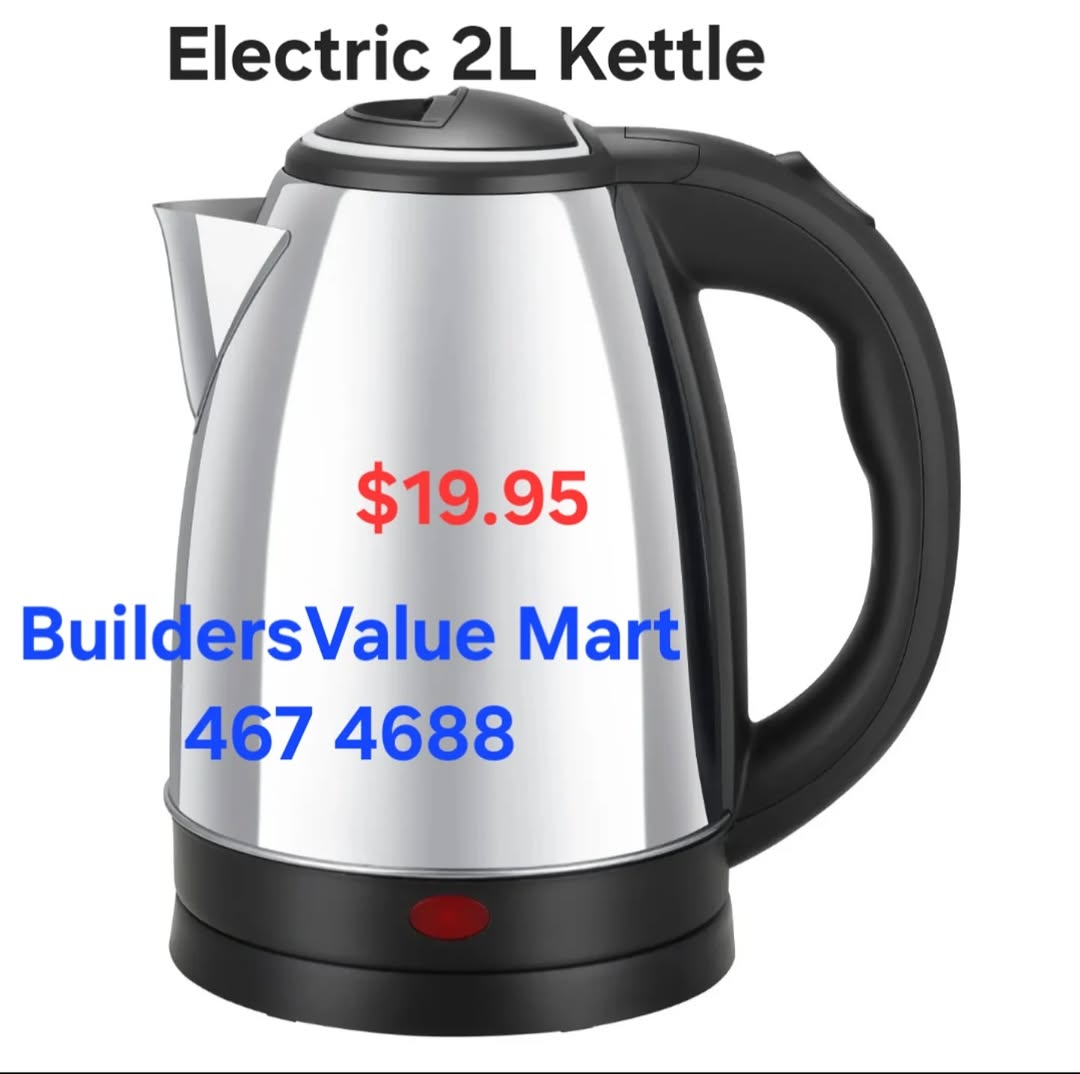 Electric 2L Kettle - $19.95 at Builders Value Mart