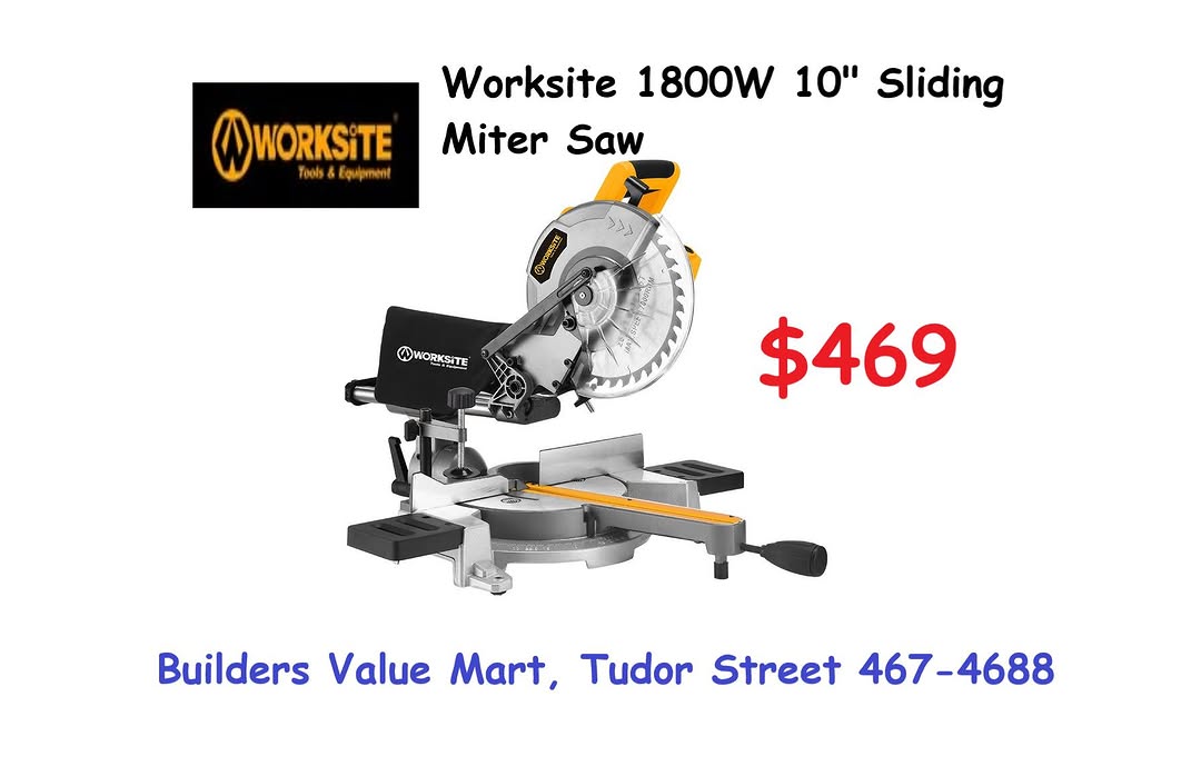 Worksite 1800W 10" Sliding Miter Saw - $469