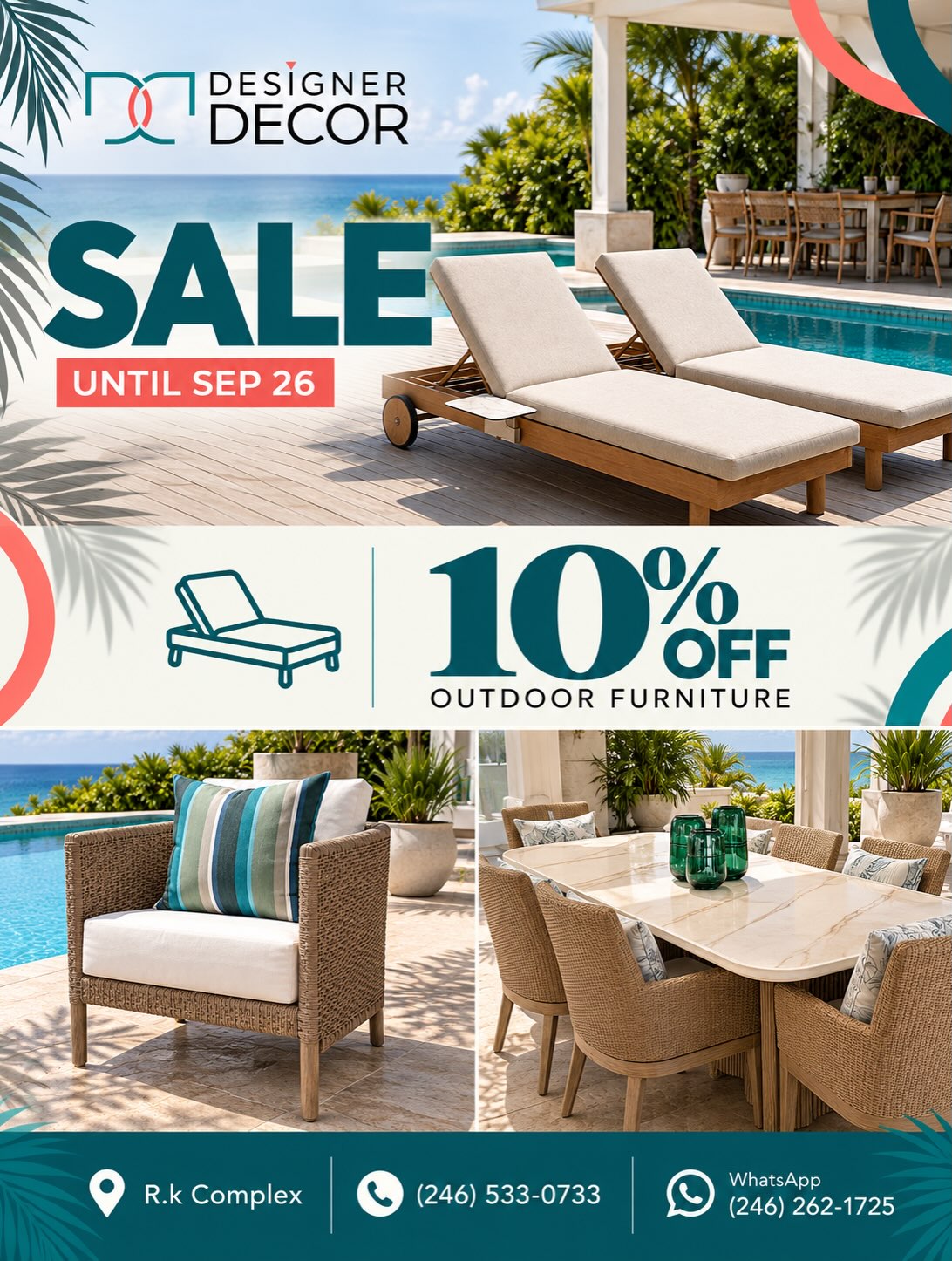 Designer Decor Sale – 10% Off Furniture & 15% Off Accessories & Mattresses