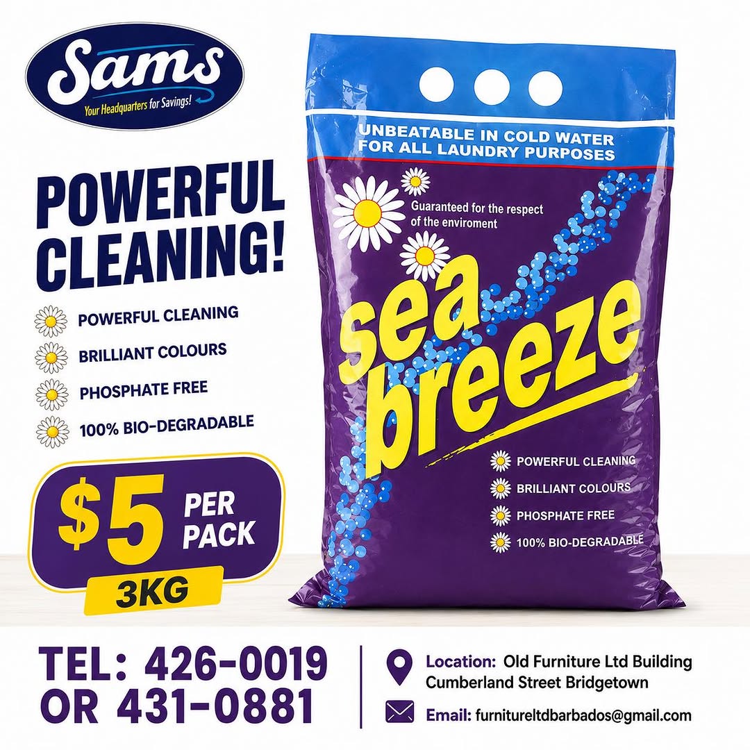 Sea Breeze Laundry Detergent 3KG – $5 Per Pack at Sams