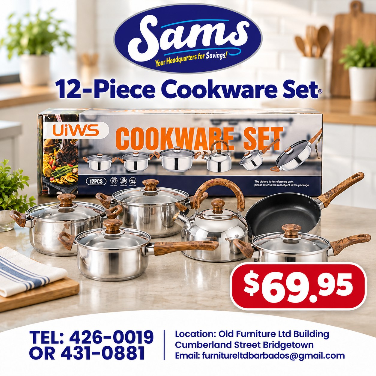 12-Piece Cookware Set for $69.95 at Sams