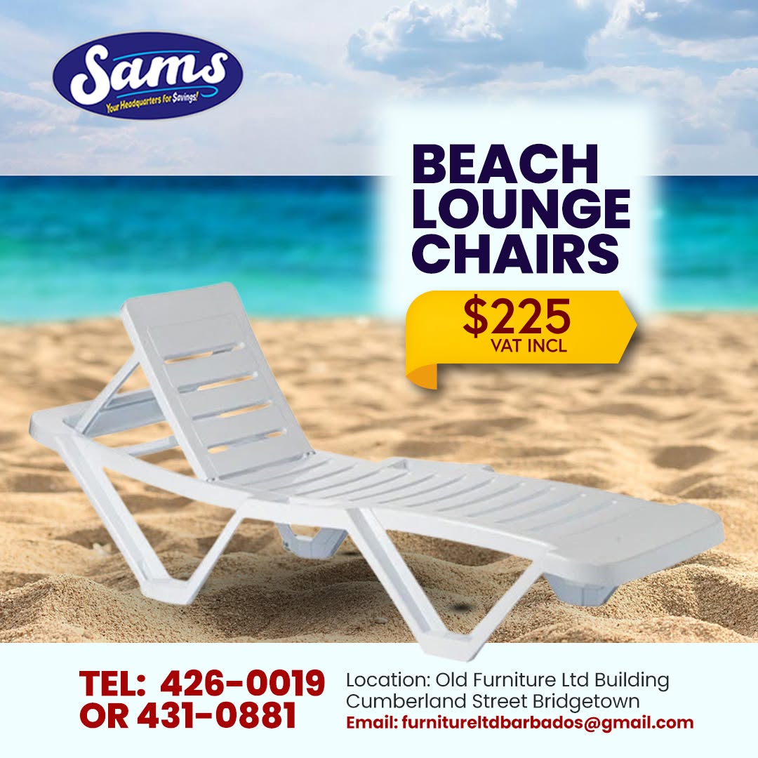 Beach Lounge Chairs - $225 VAT Inclusive at Sams Store Barbados