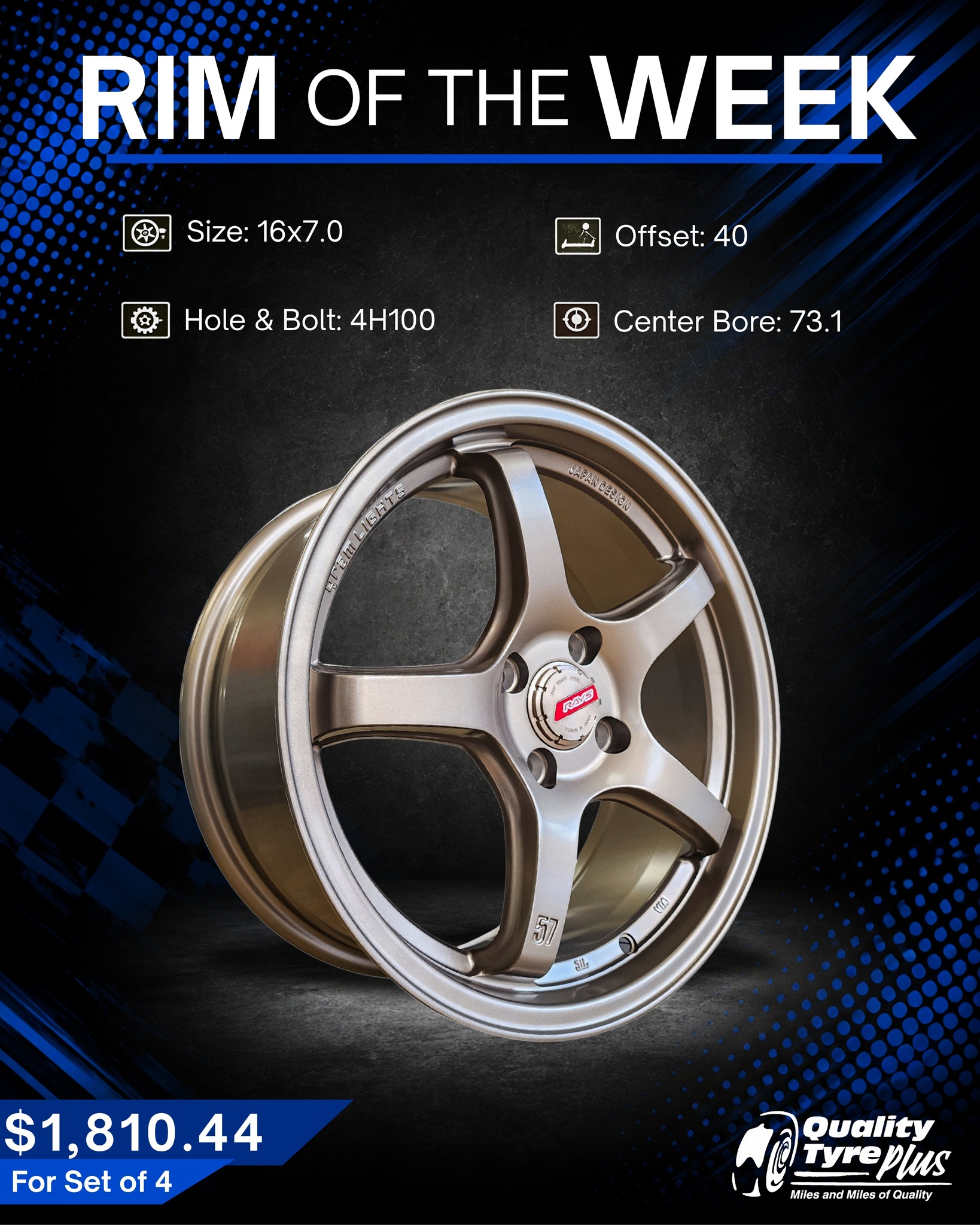 Rim of the Week – 16" Bronze Rims, Set of 4 for $1,810.44