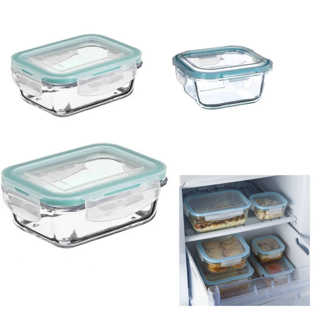 Glass Storage Food Containers Back in Stock – From $8.00 BBD