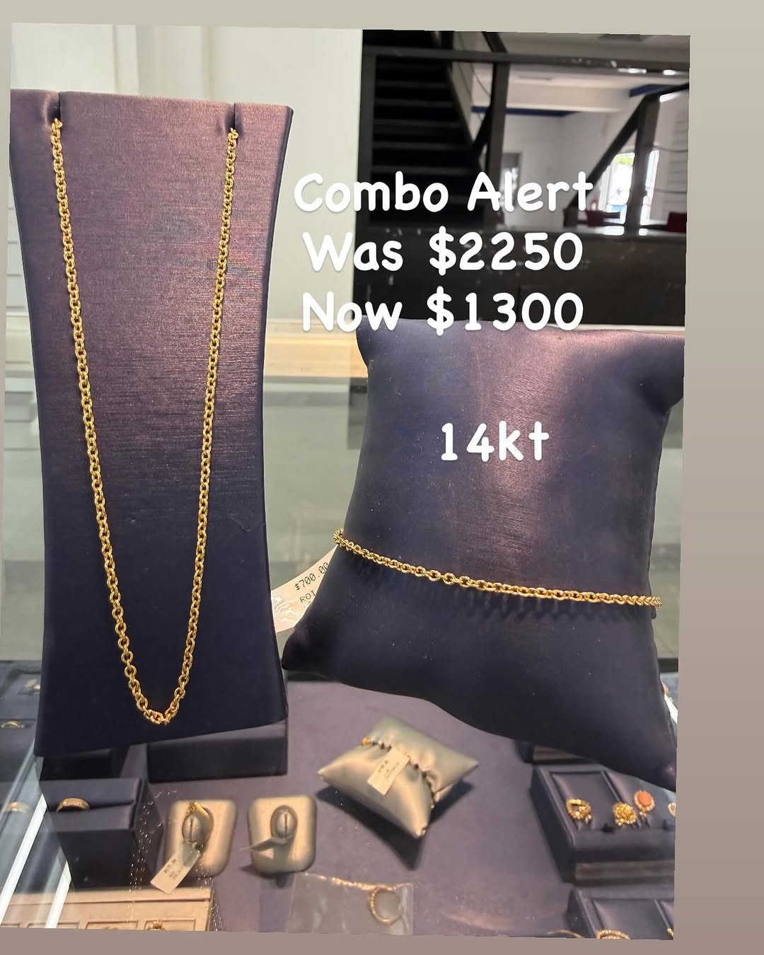 14kt Gold Chain & Bracelet Combo Deal - Was $2250, Now $1300
