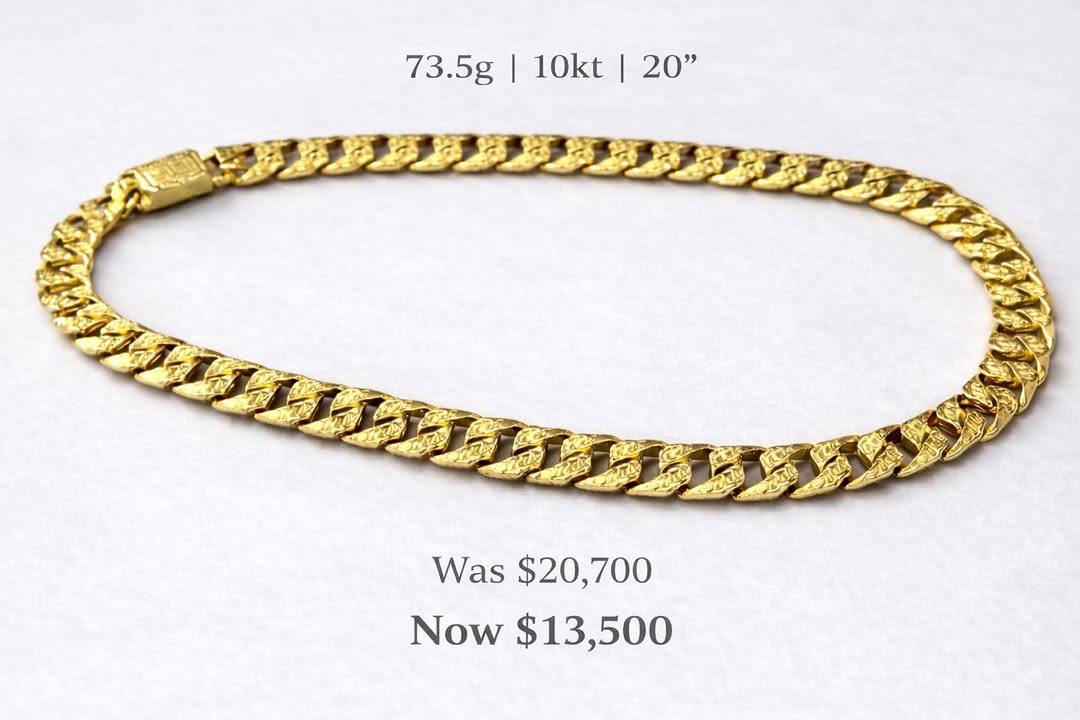 Heavy Gold Chain – Was $20,700, Now $13,500 at CashWiz Warrens
