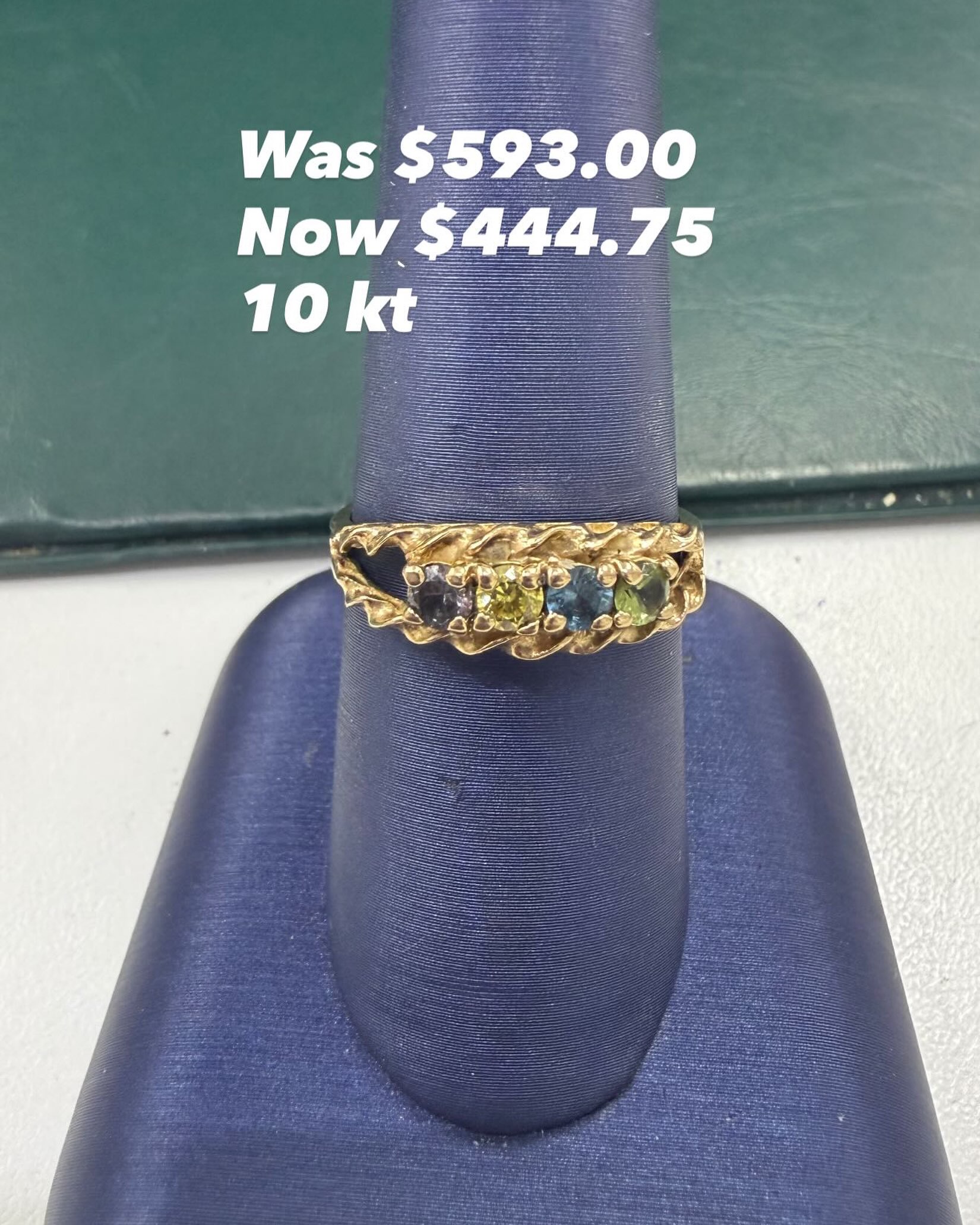 10kt Gold Multi-Stone Ring – Was $593.00, Now $444.75